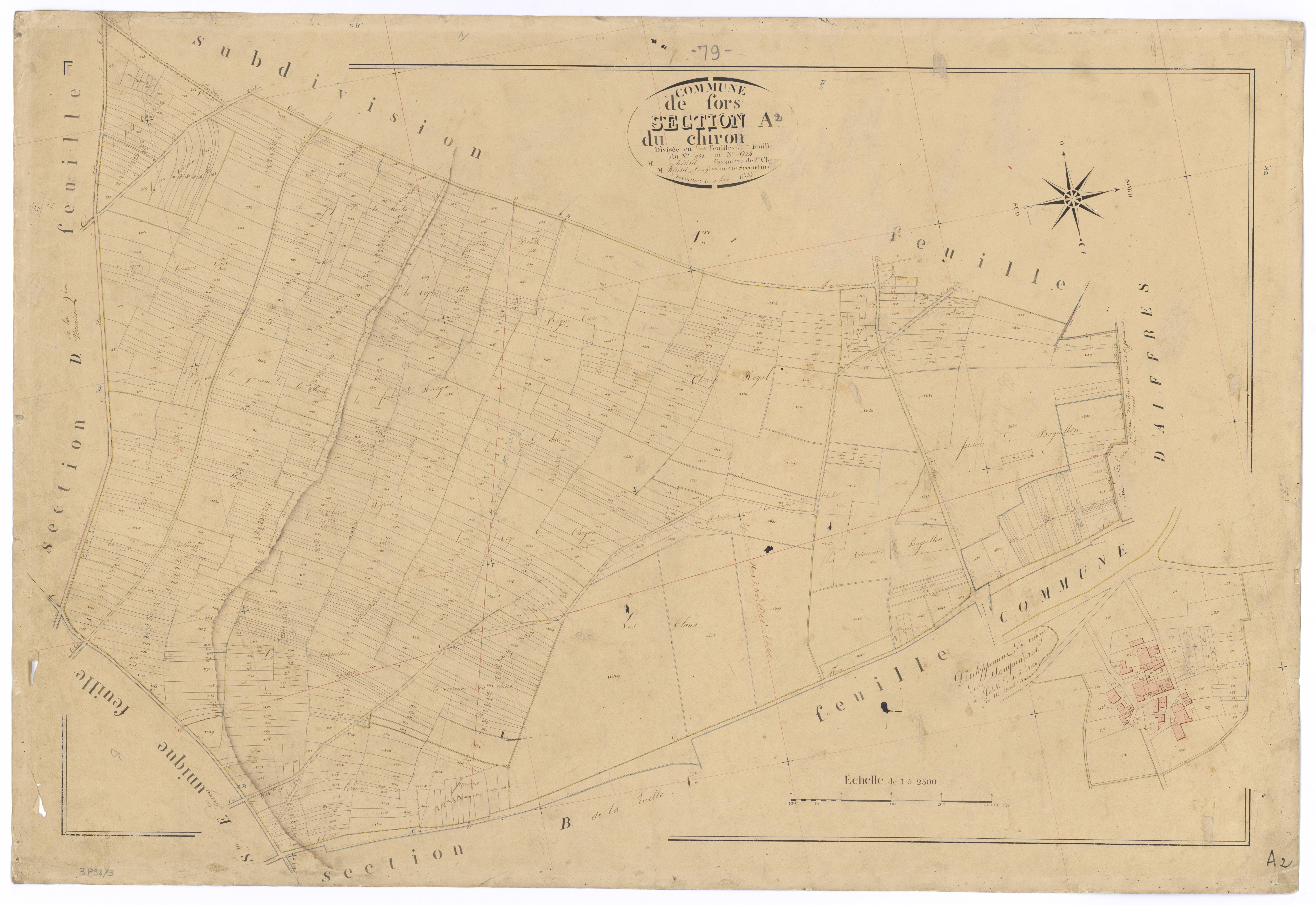 Fors - FRAD079_CADASTRE_NAPOLEONIEN Section A2 dite du Chiron 