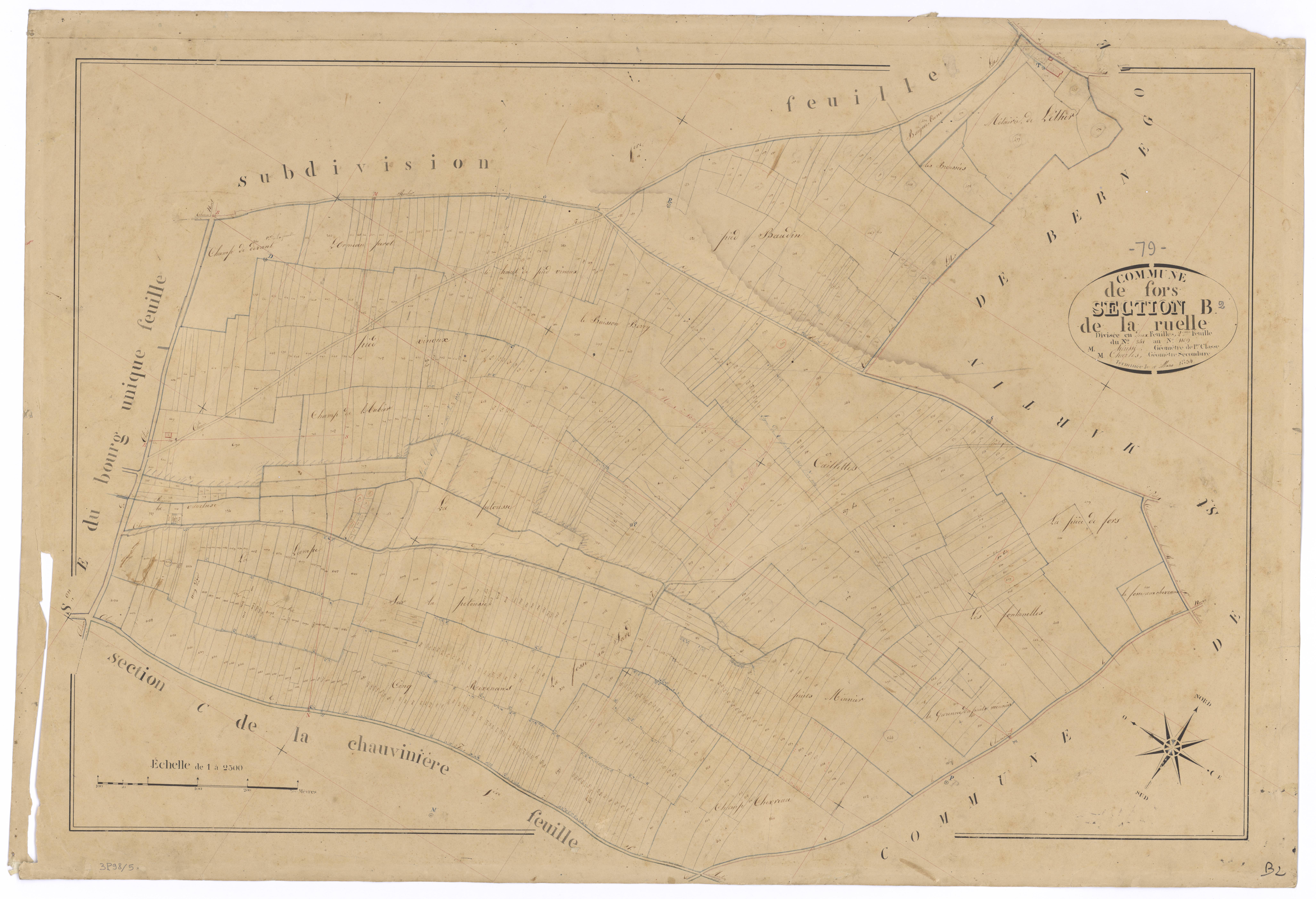 Fors - FRAD079_CADASTRE_NAPOLEONIEN Section B2 dite de la Ruelle 