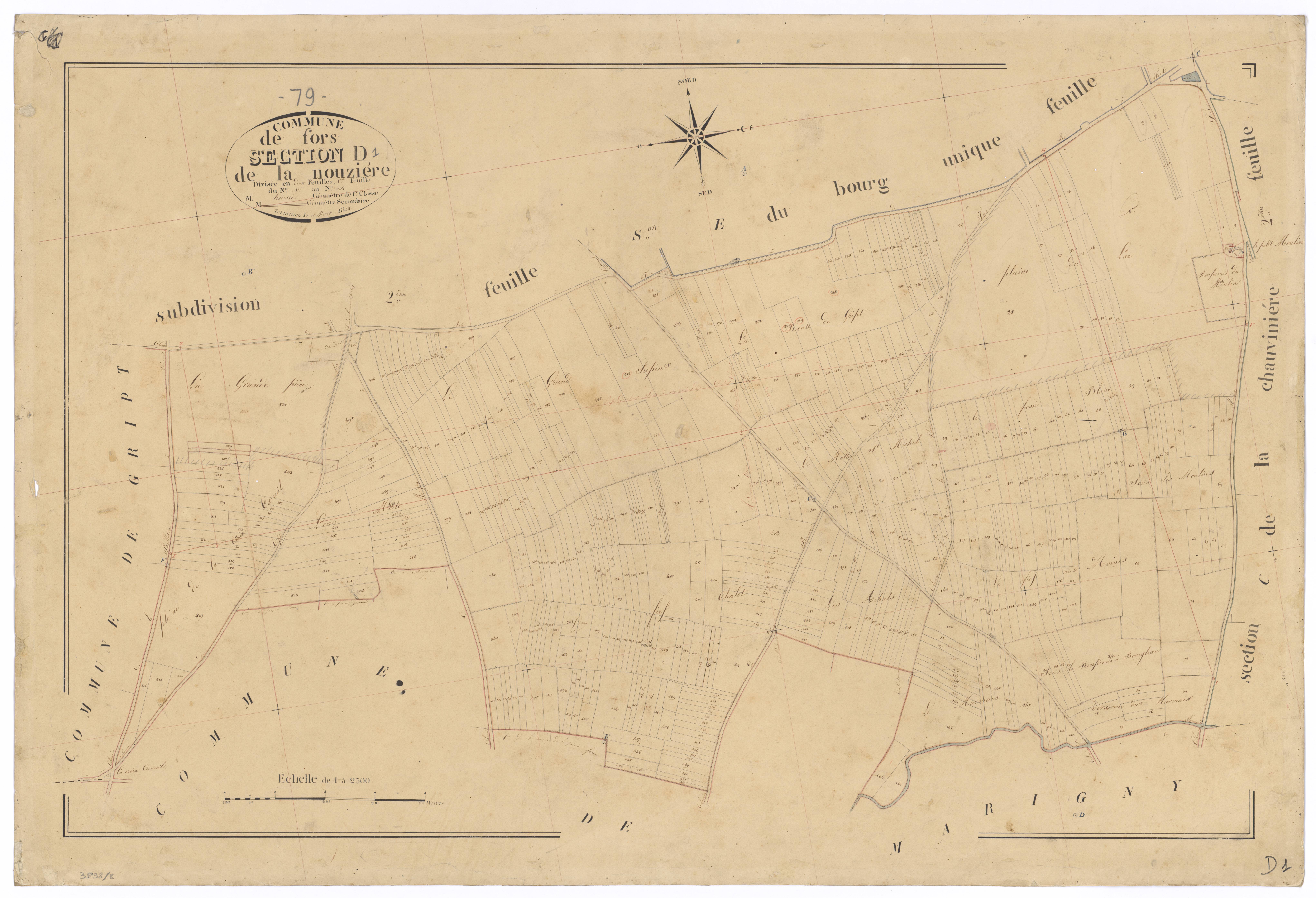 Fors - FRAD079_CADASTRE_NAPOLEONIEN Section D1 dite de Nouzière 