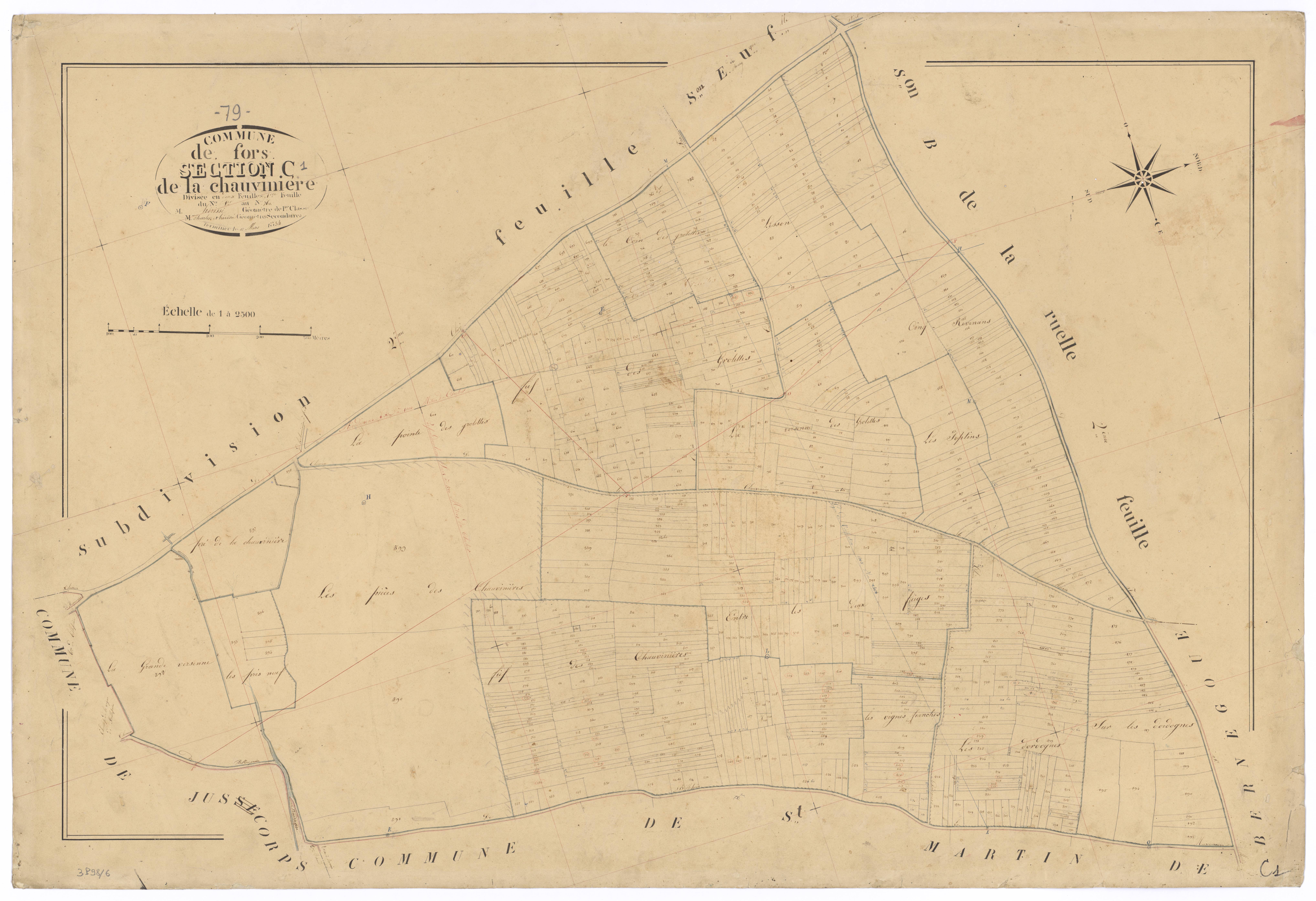 Fors - FRAD079_CADASTRE_NAPOLEONIEN Section C1 dite de la Chauvinière 