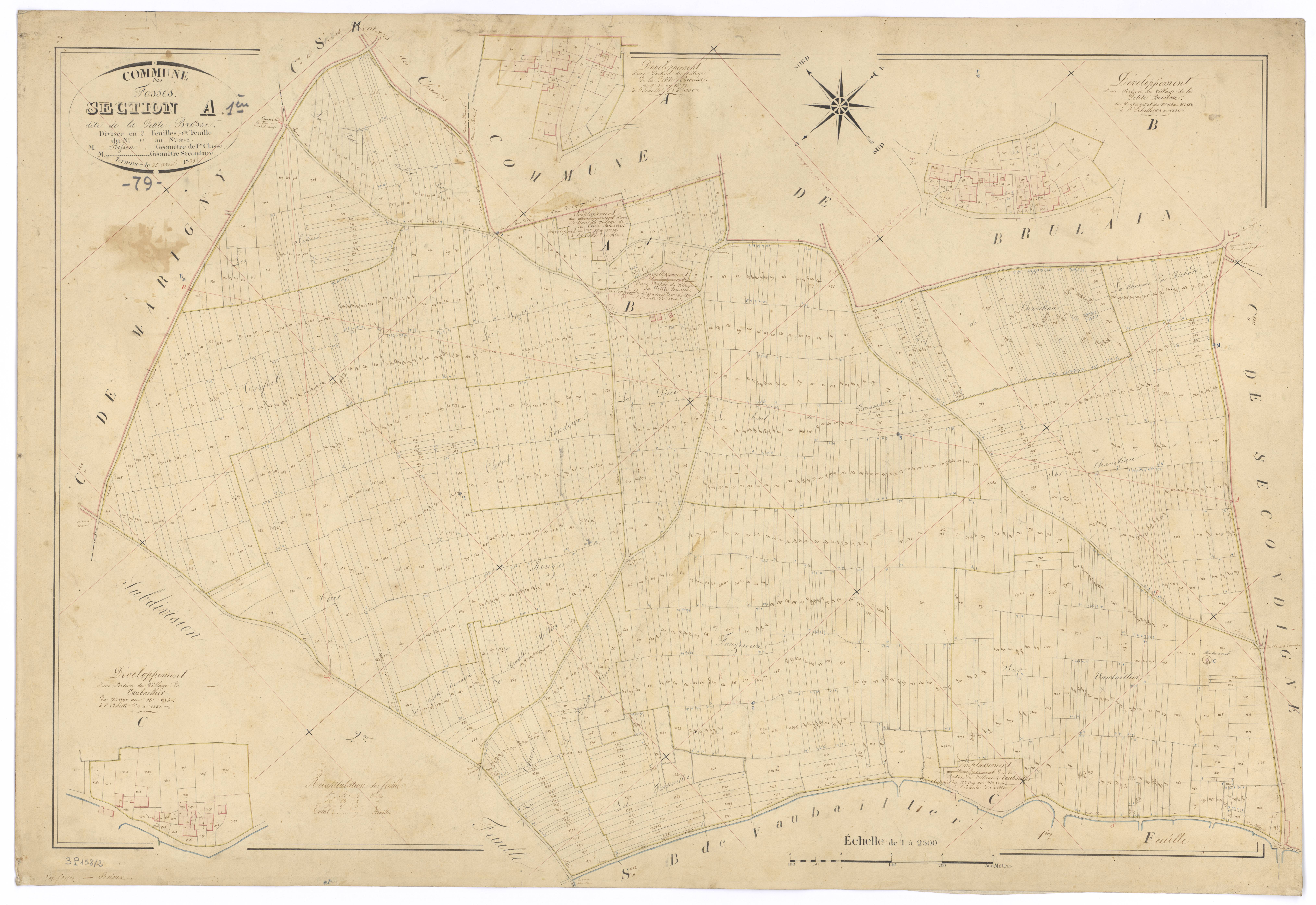 Fosses - FRAD079_CADASTRE_NAPOLEONIEN Section A1 dite de la Petite brousse 