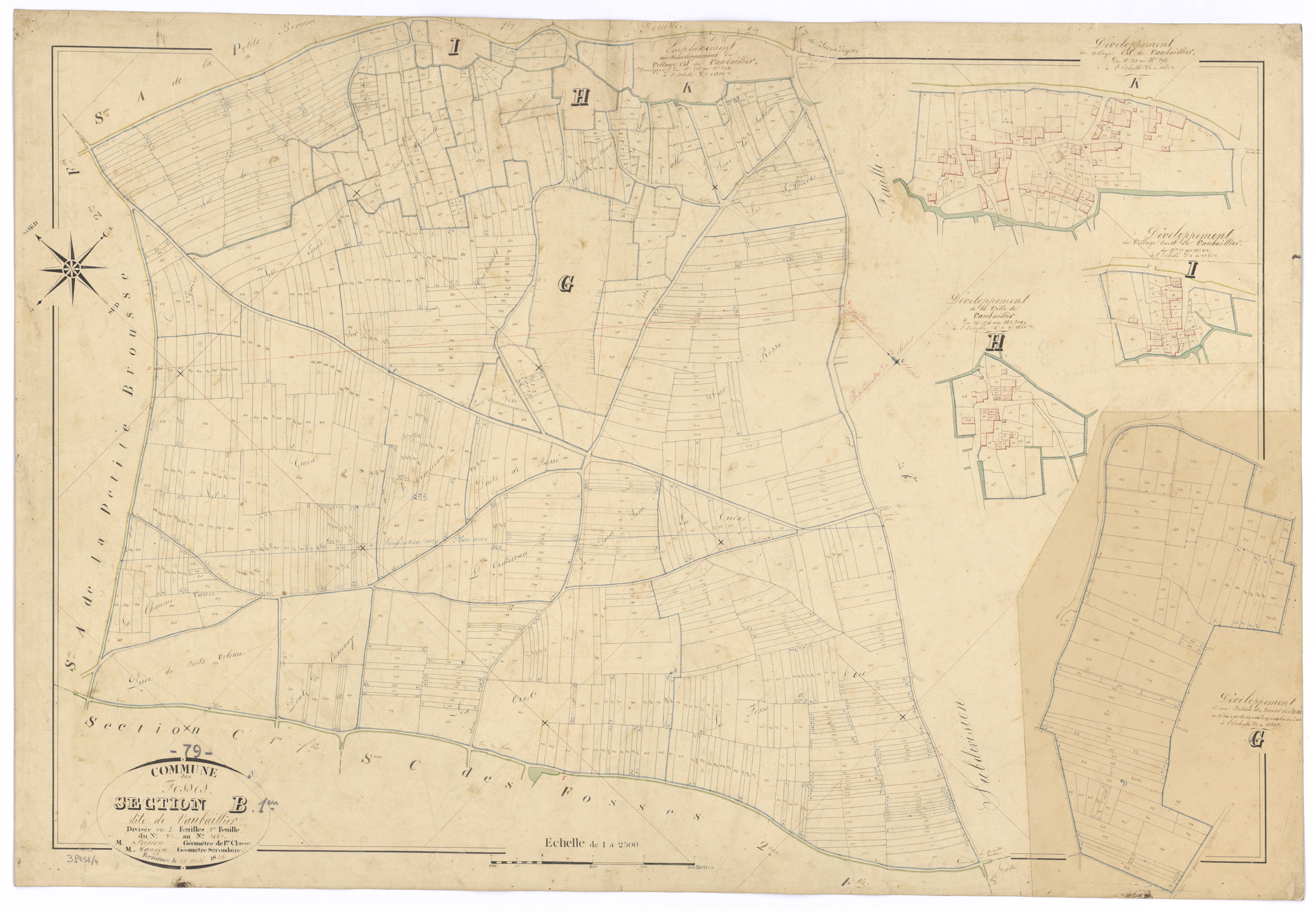 Fosses - FRAD079_CADASTRE_NAPOLEONIEN Section B1 dite de la Vaubaillier 