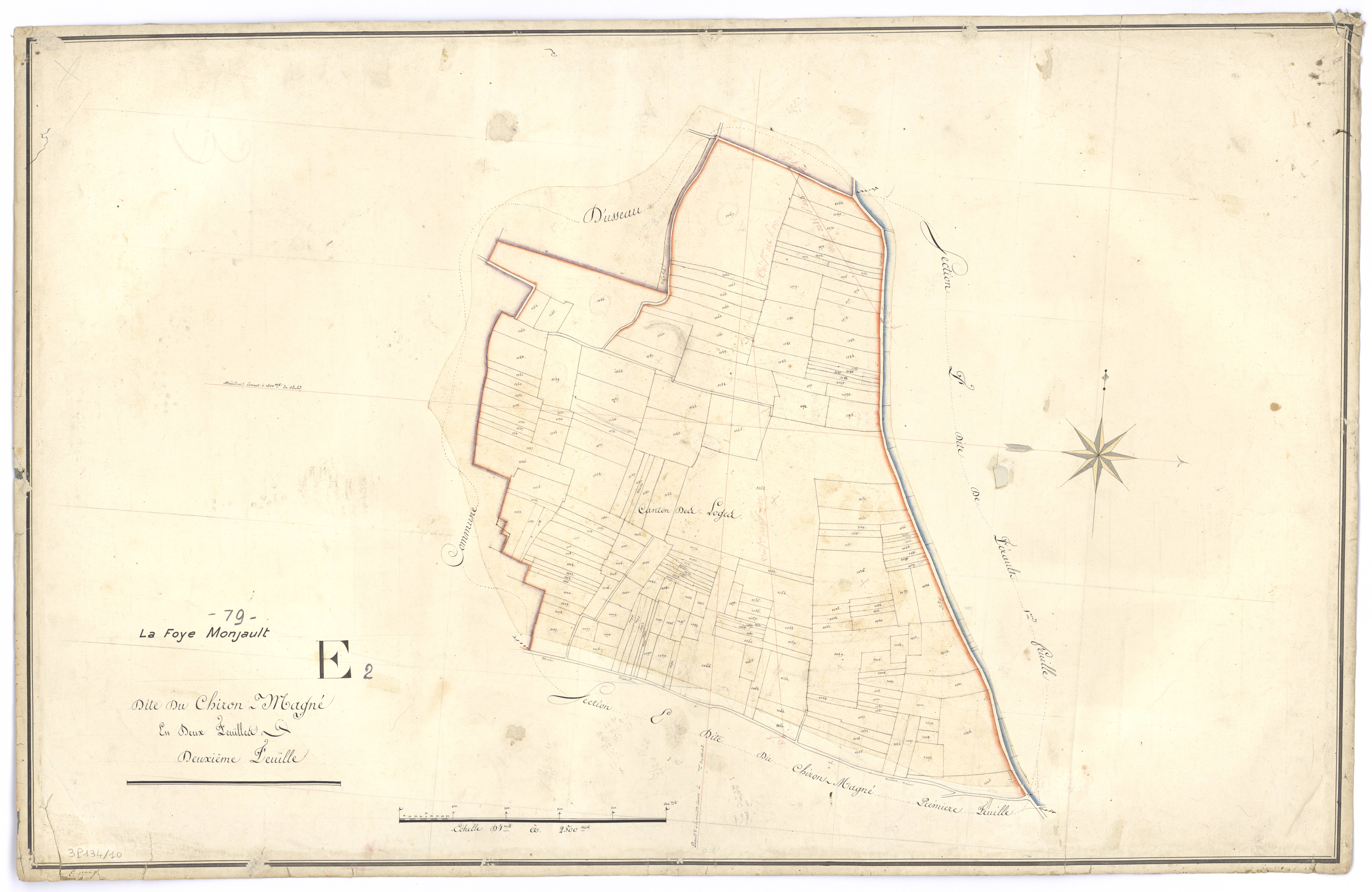La Foye-Monjault - FRAD079_CADASTRE_NAPOLEONIEN Section E2 dite du Chiron - Magné
