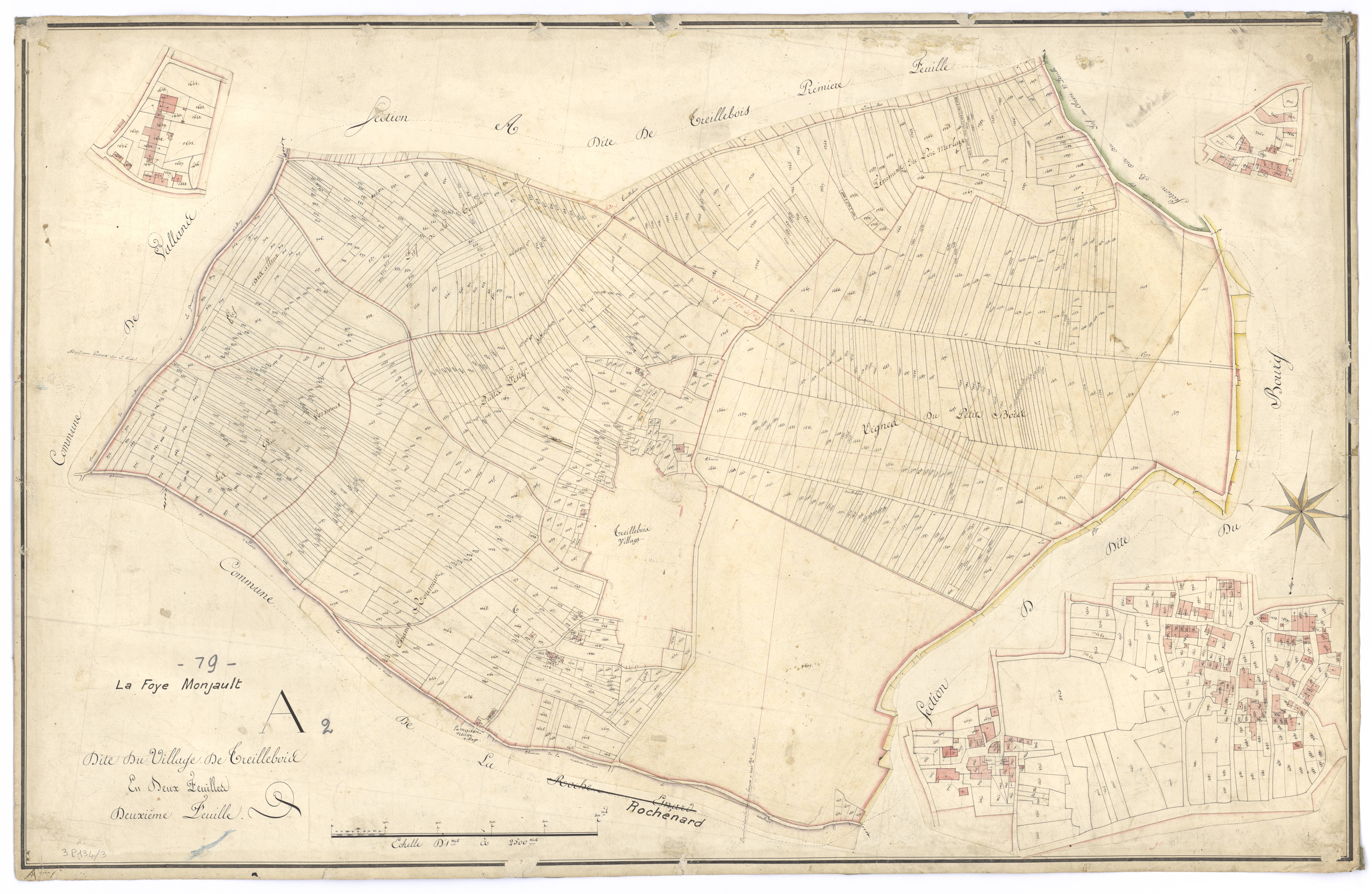 La Foye-Monjault - FRAD079_CADASTRE_NAPOLEONIEN Section A2 dite du Village de Treillebois