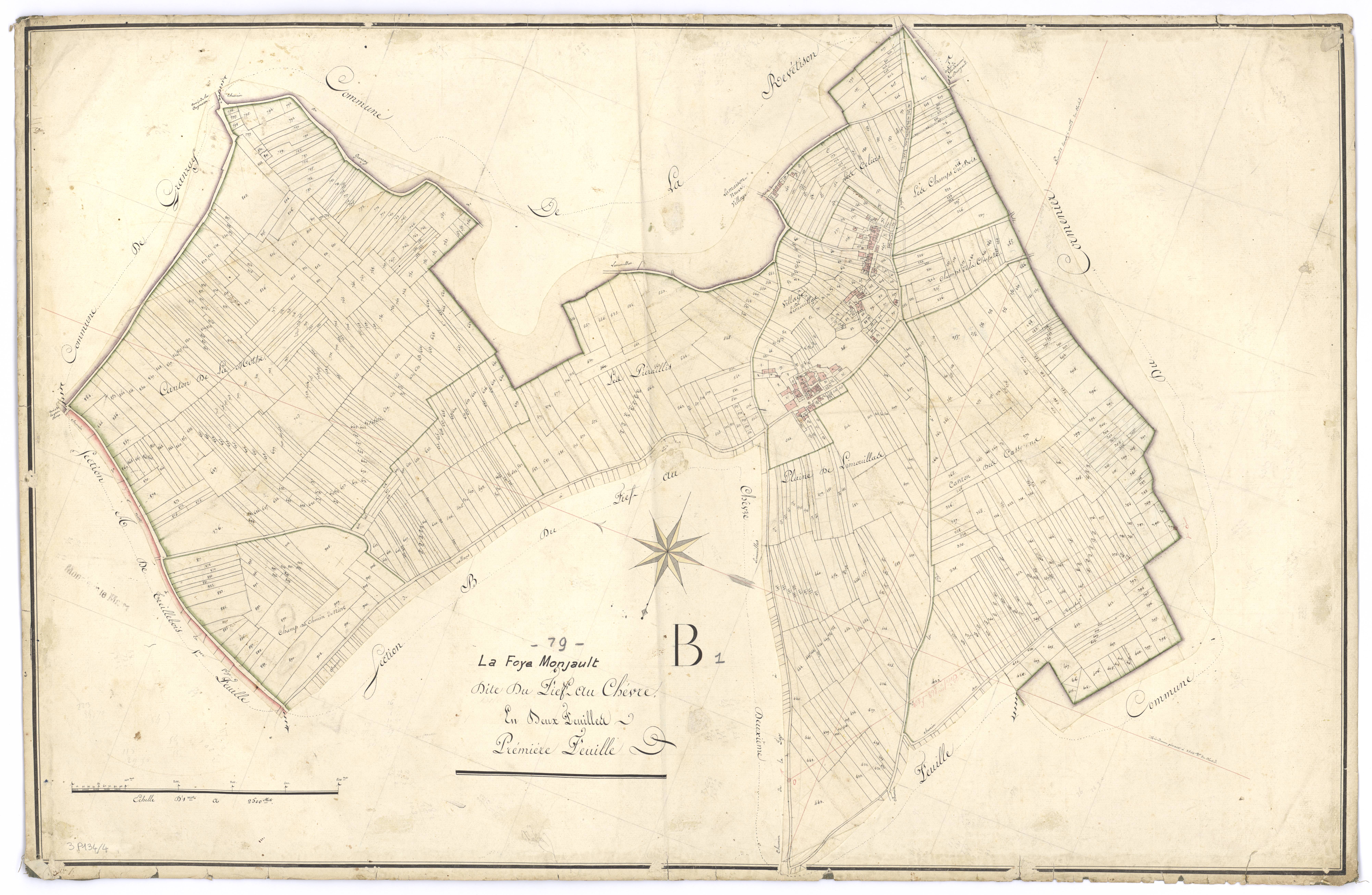 La Foye-Monjault - FRAD079_CADASTRE_NAPOLEONIEN Section B1 dite du Fief au chèvre
