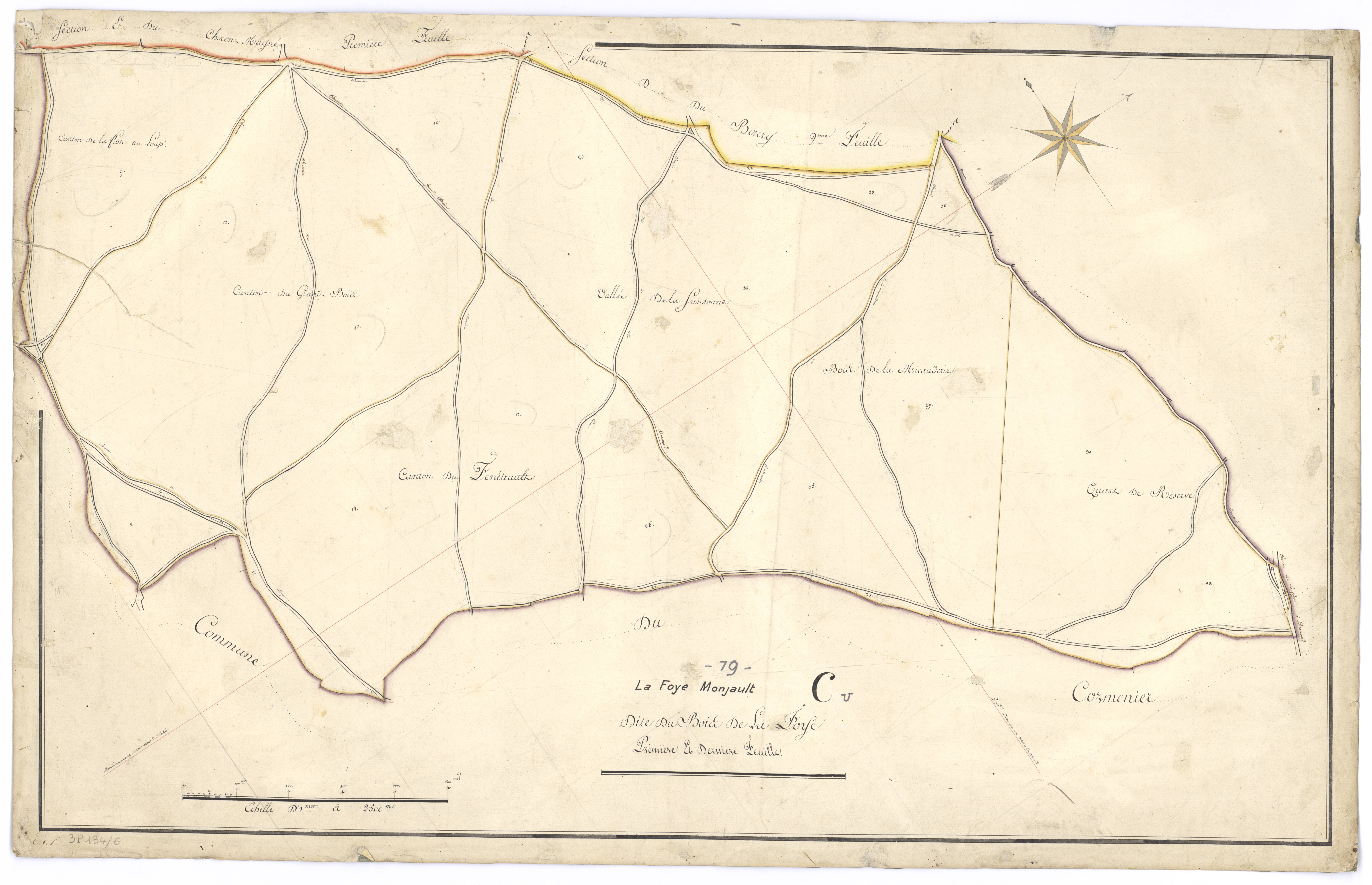 La Foye-Monjault - FRAD079_CADASTRE_NAPOLEONIEN Section C dite du Bois de la Foye 