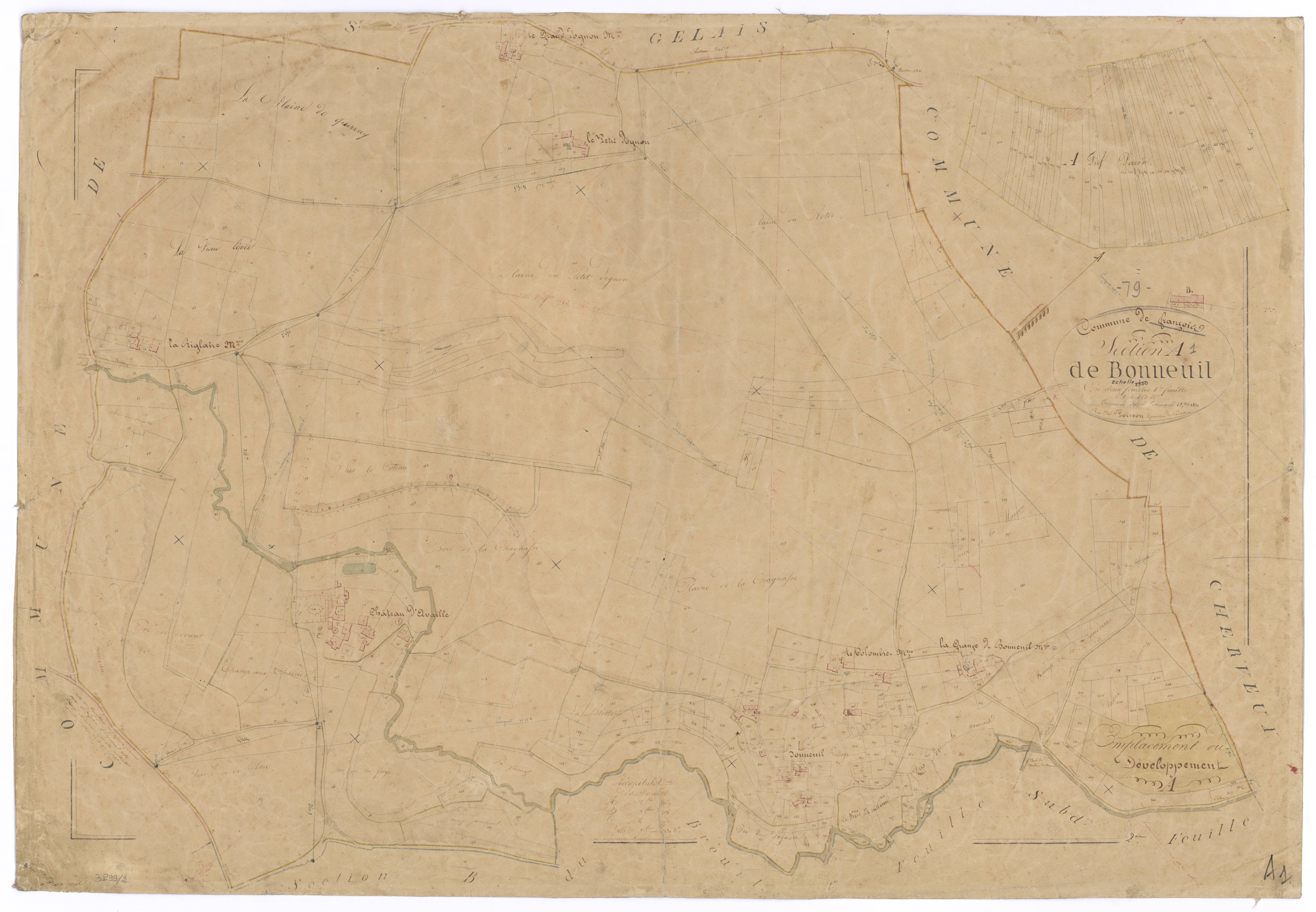 François - FRAD079_CADASTRE_NAPOLEONIEN Section A1 dite de Bonneuil 