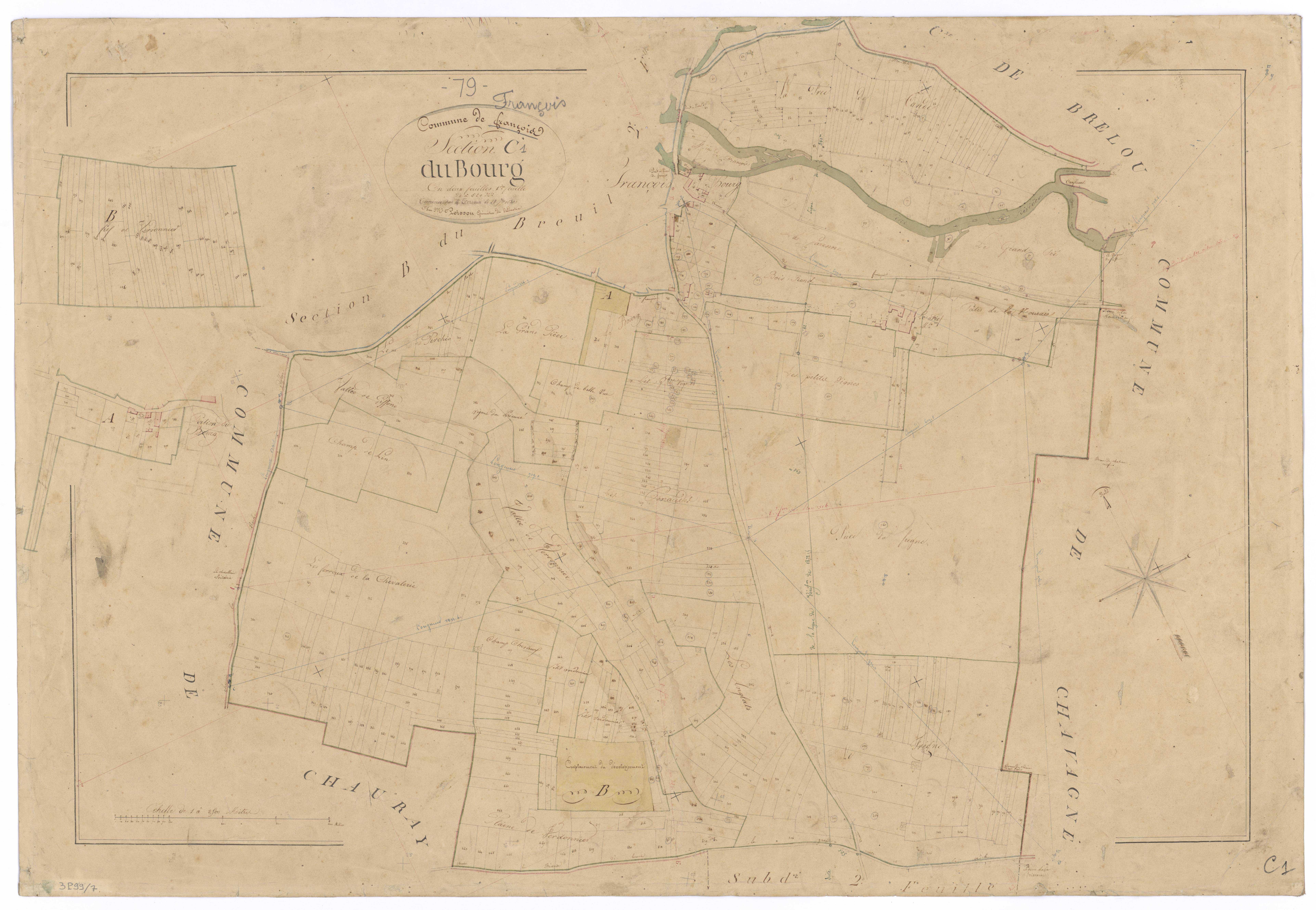 François - FRAD079_CADASTRE_NAPOLEONIEN Section C1 dite du Bourg 