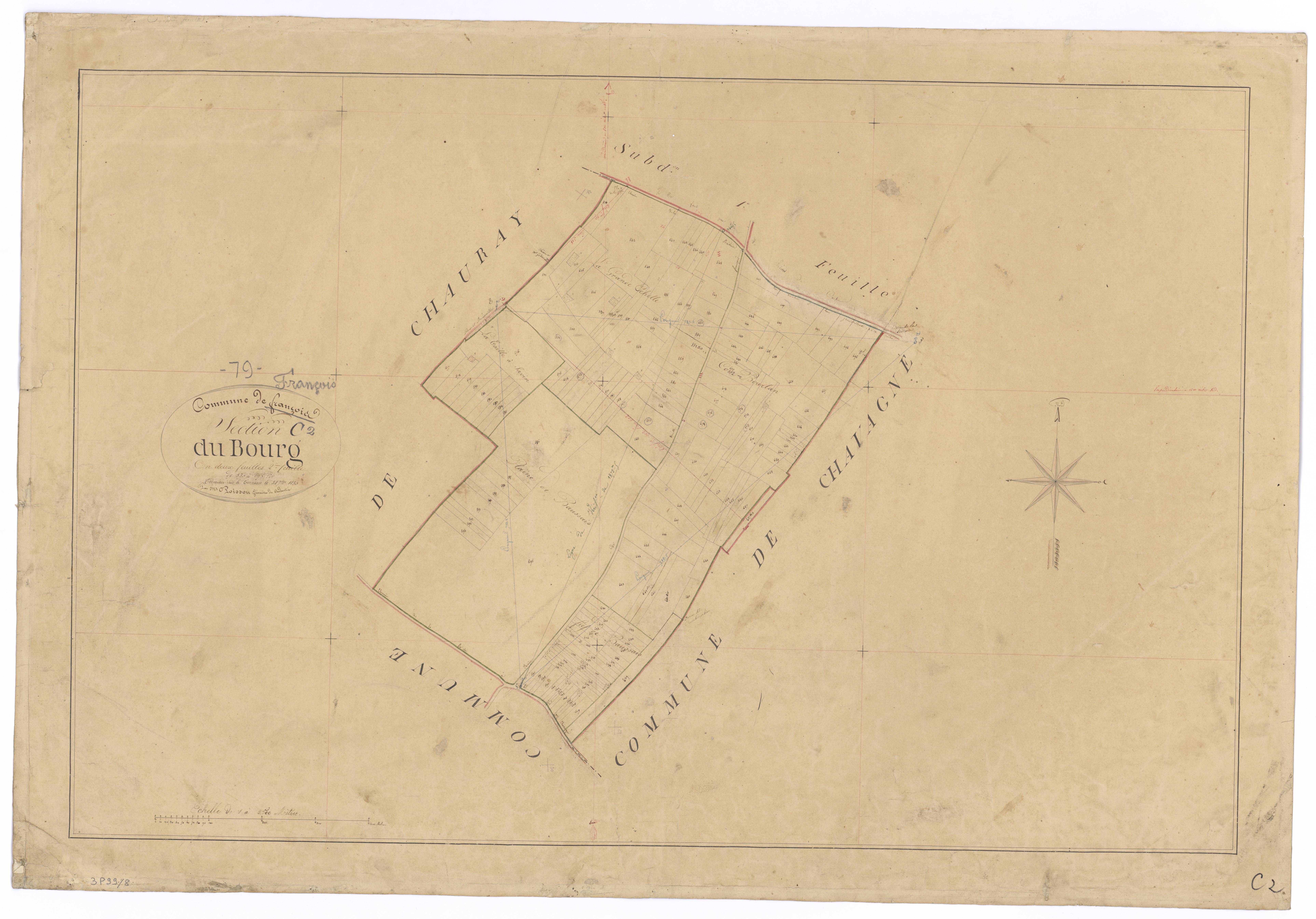 François - FRAD079_CADASTRE_NAPOLEONIEN Section C2 dite du Bourg 