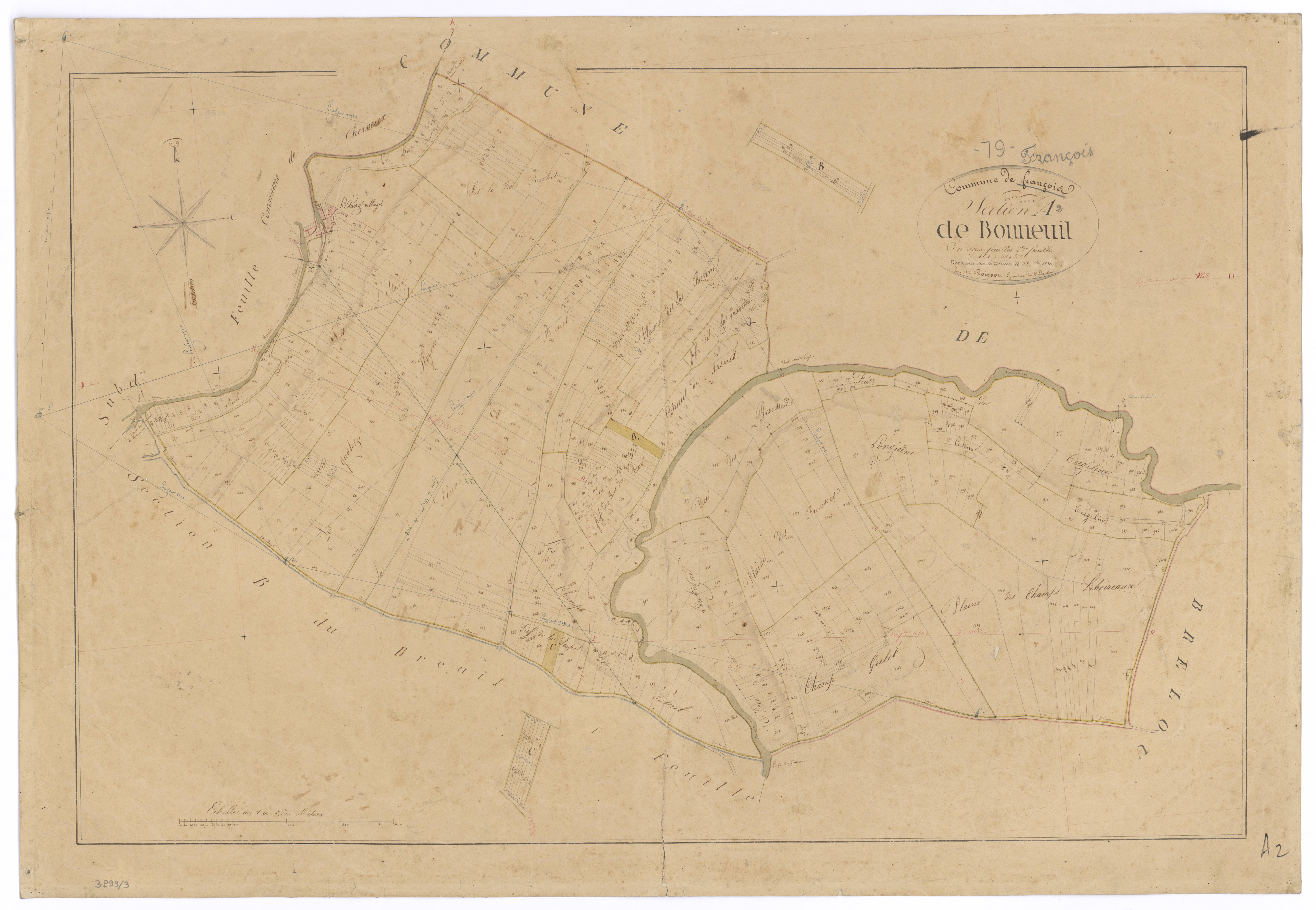 François - FRAD079_CADASTRE_NAPOLEONIEN Section A2 dite de Bonneuil 