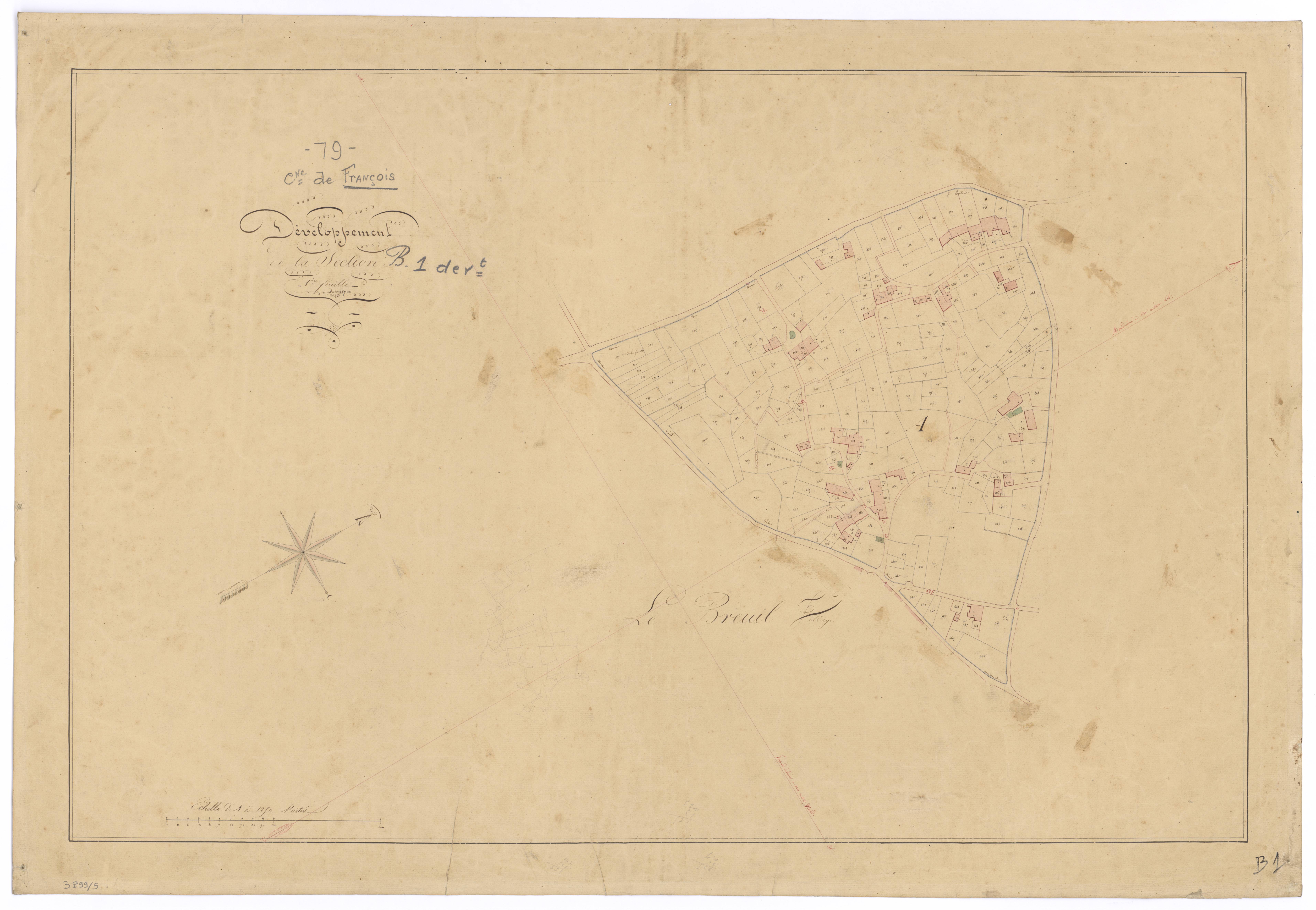 François - FRAD079_CADASTRE_NAPOLEONIEN Développement de la section B1 