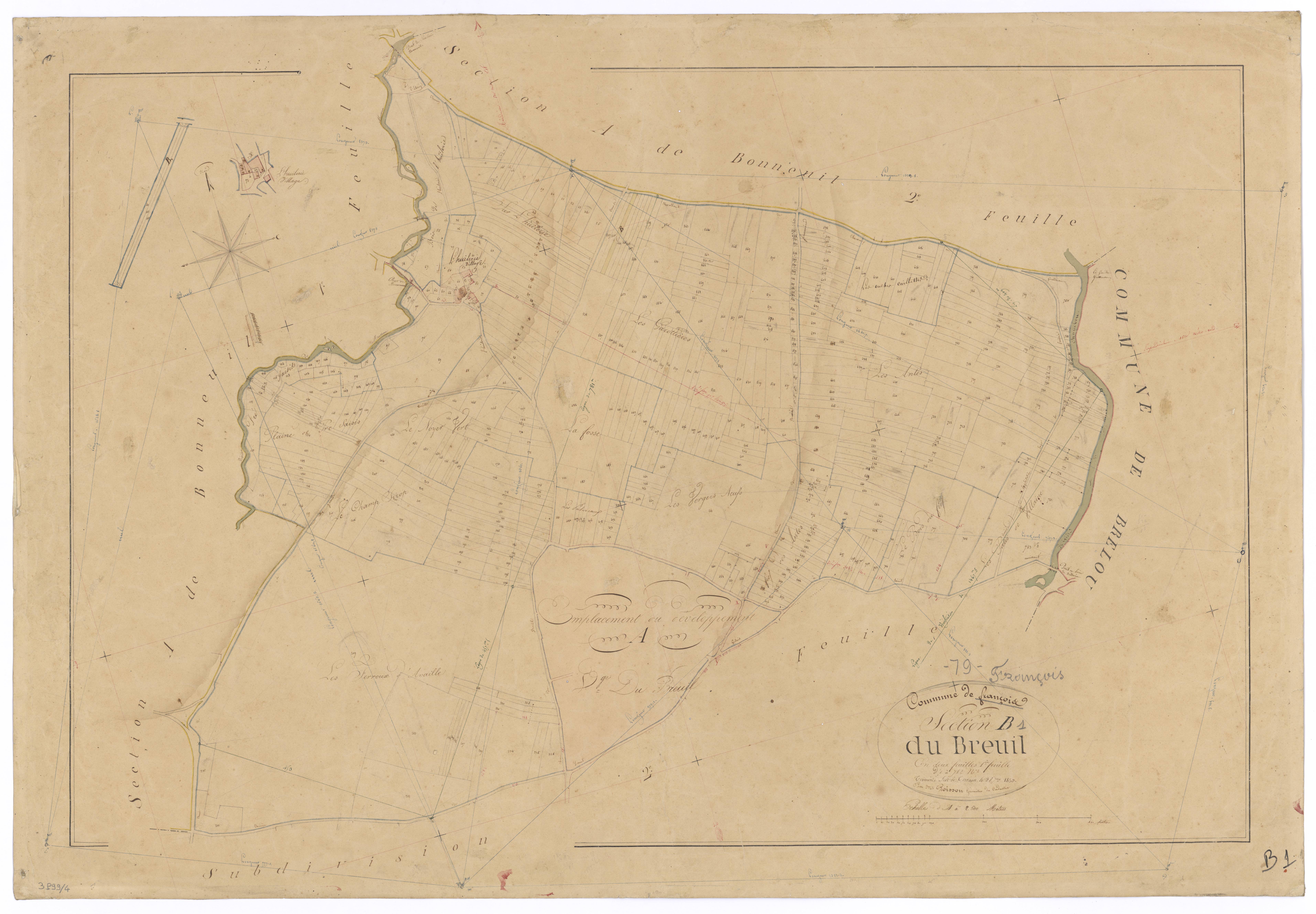 François - FRAD079_CADASTRE_NAPOLEONIEN Section B1 dite du Breuil 