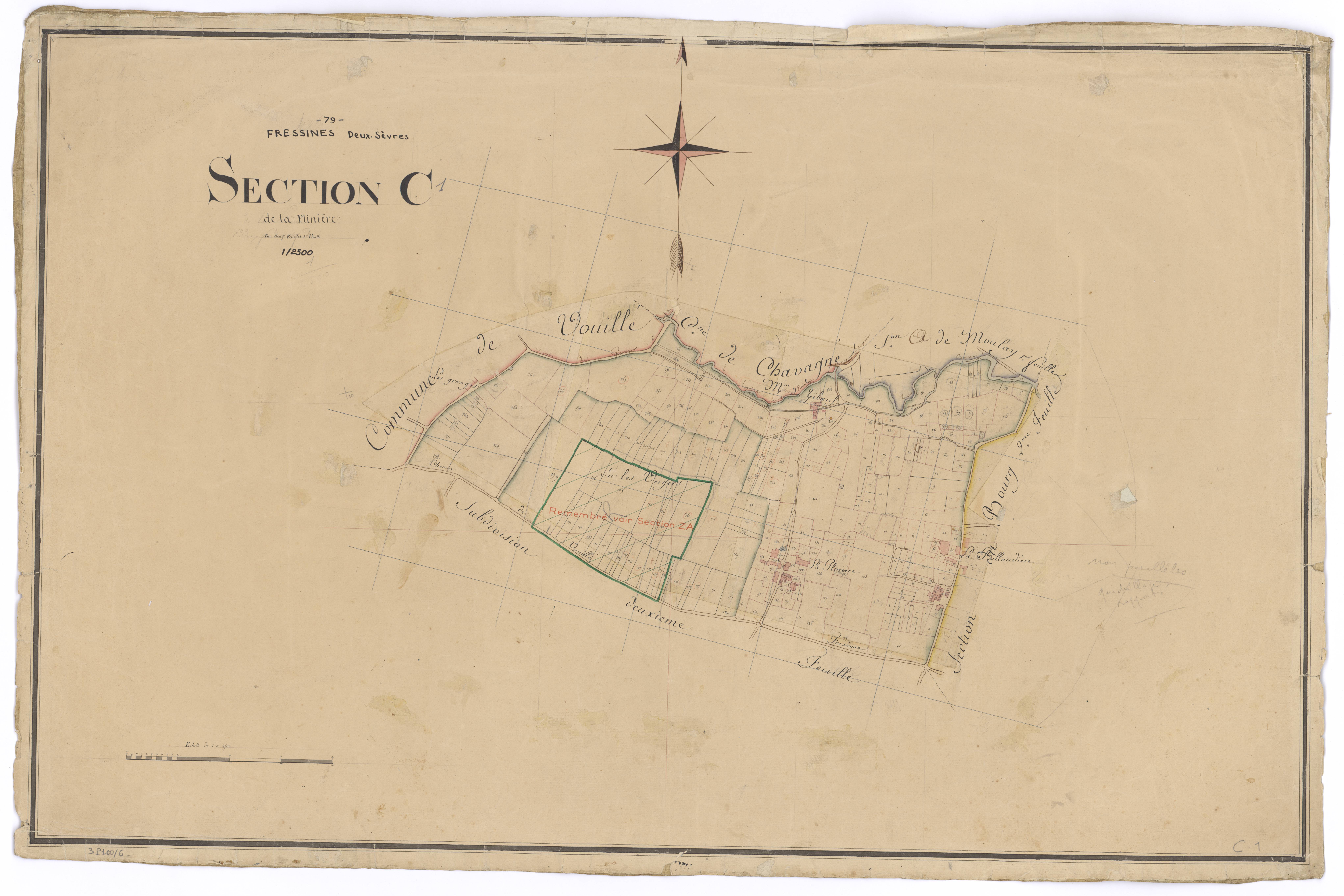 Fressines - FRAD079_CADASTRE_NAPOLEONIEN Section C1 dite de la Plinière 