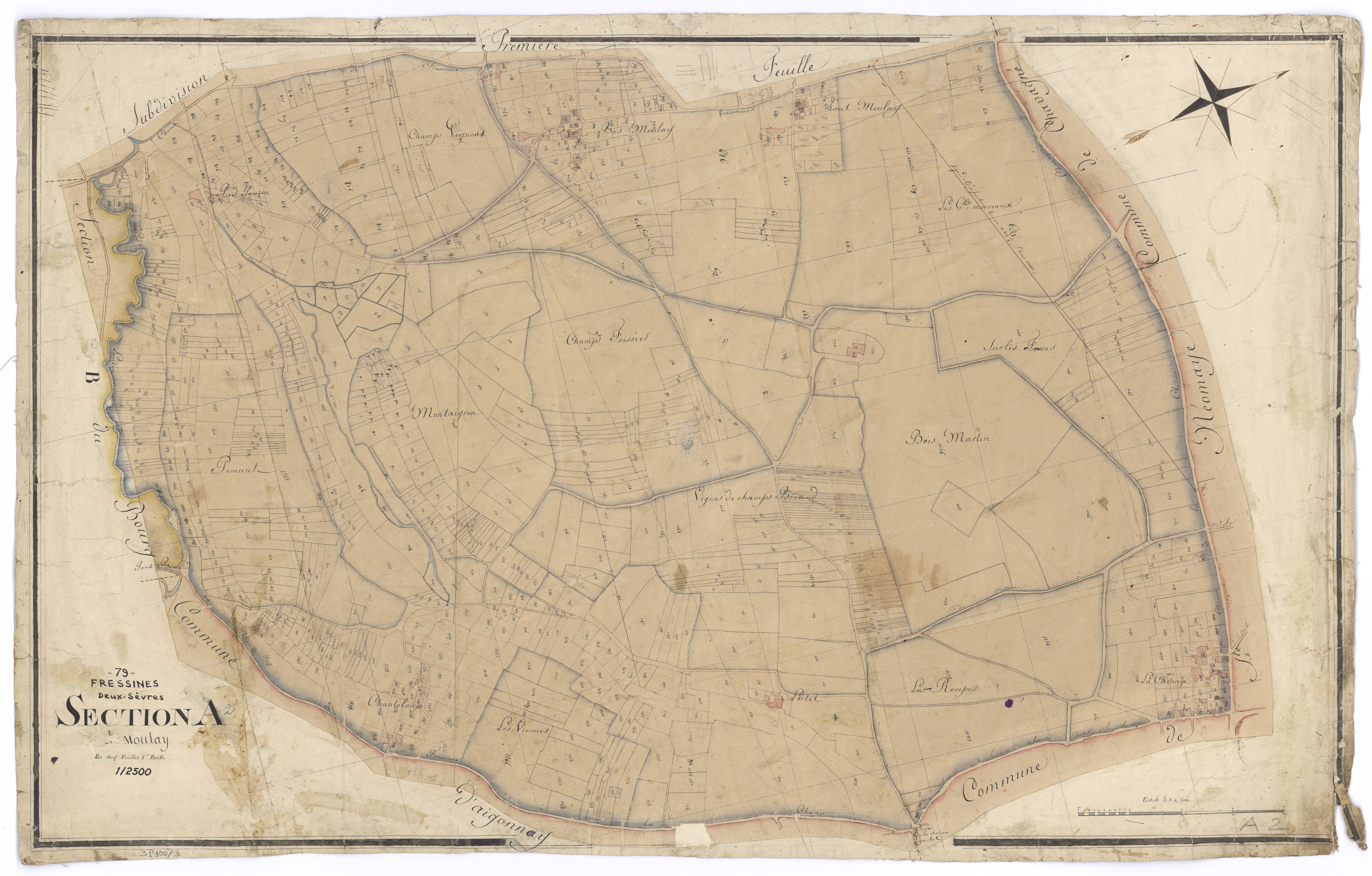Fressines - FRAD079_CADASTRE_NAPOLEONIEN Section A2 dite de Moulay 