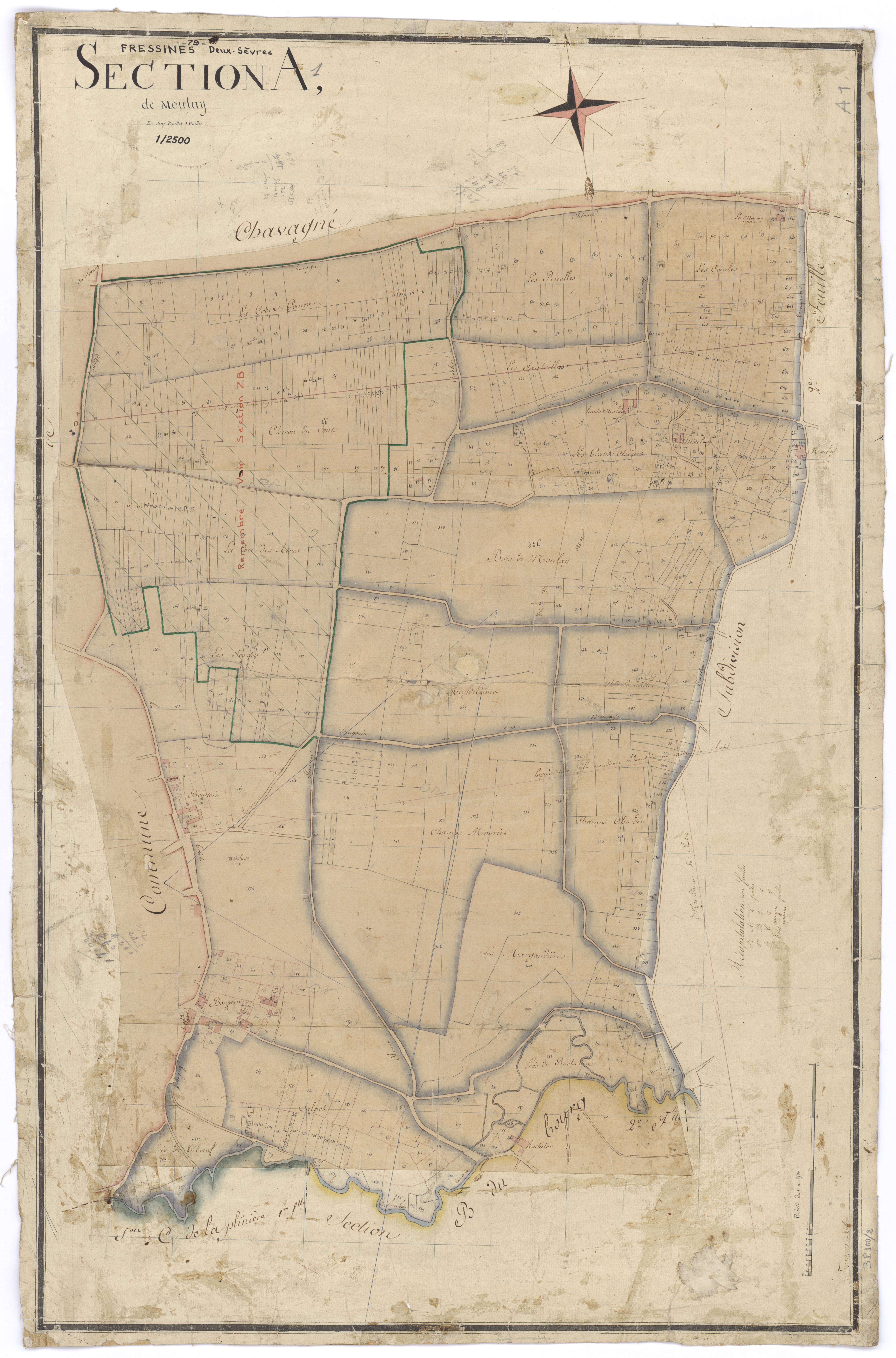 Fressines - FRAD079_CADASTRE_NAPOLEONIEN Section A1 dite de Moulay 