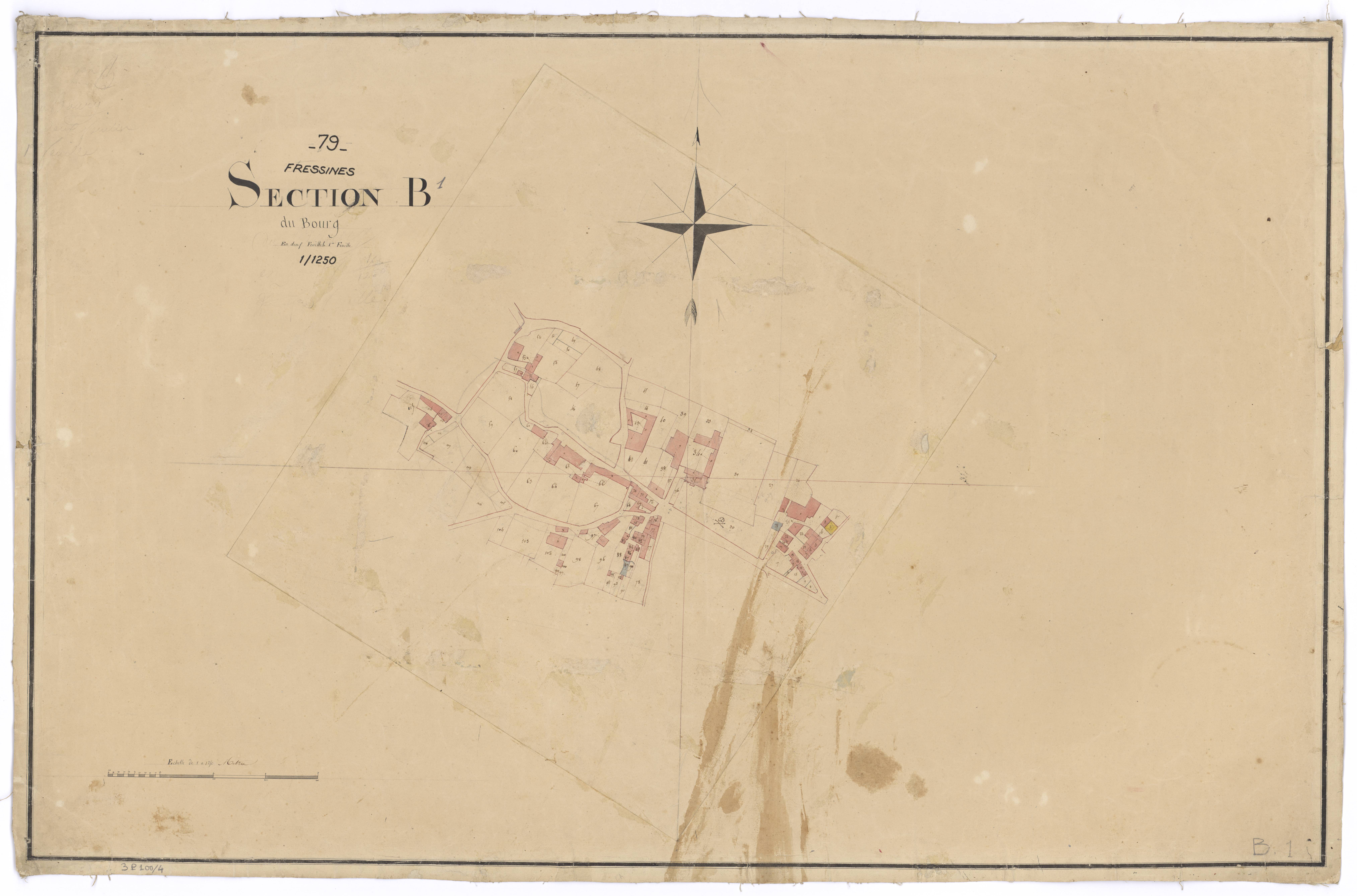 Fressines - FRAD079_CADASTRE_NAPOLEONIEN Section B1 dite du Bourg 