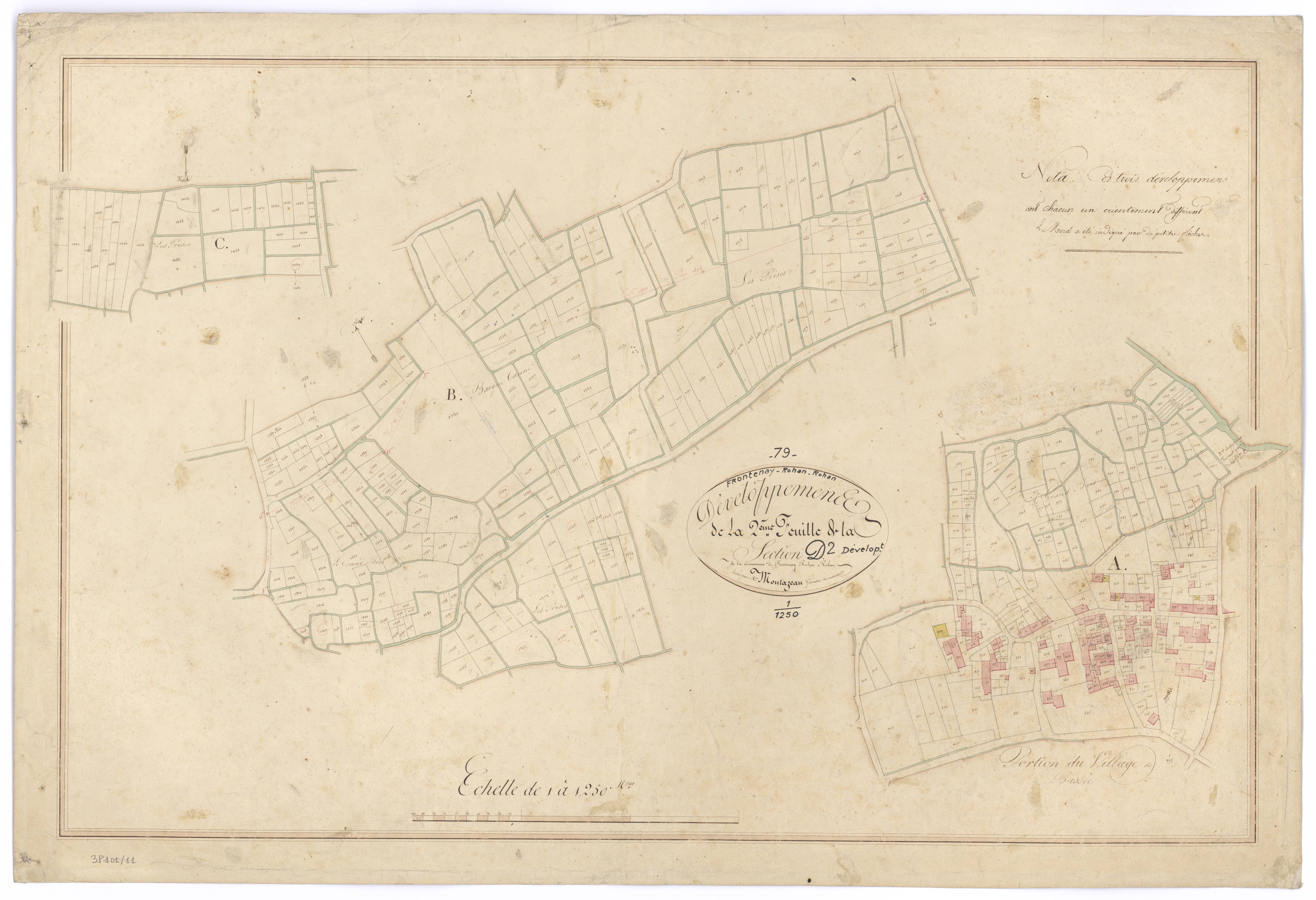 Frontenay-Rohan-Rohan - FRAD079_CADASTRE_NAPOLEONIEN Développement de la section D2