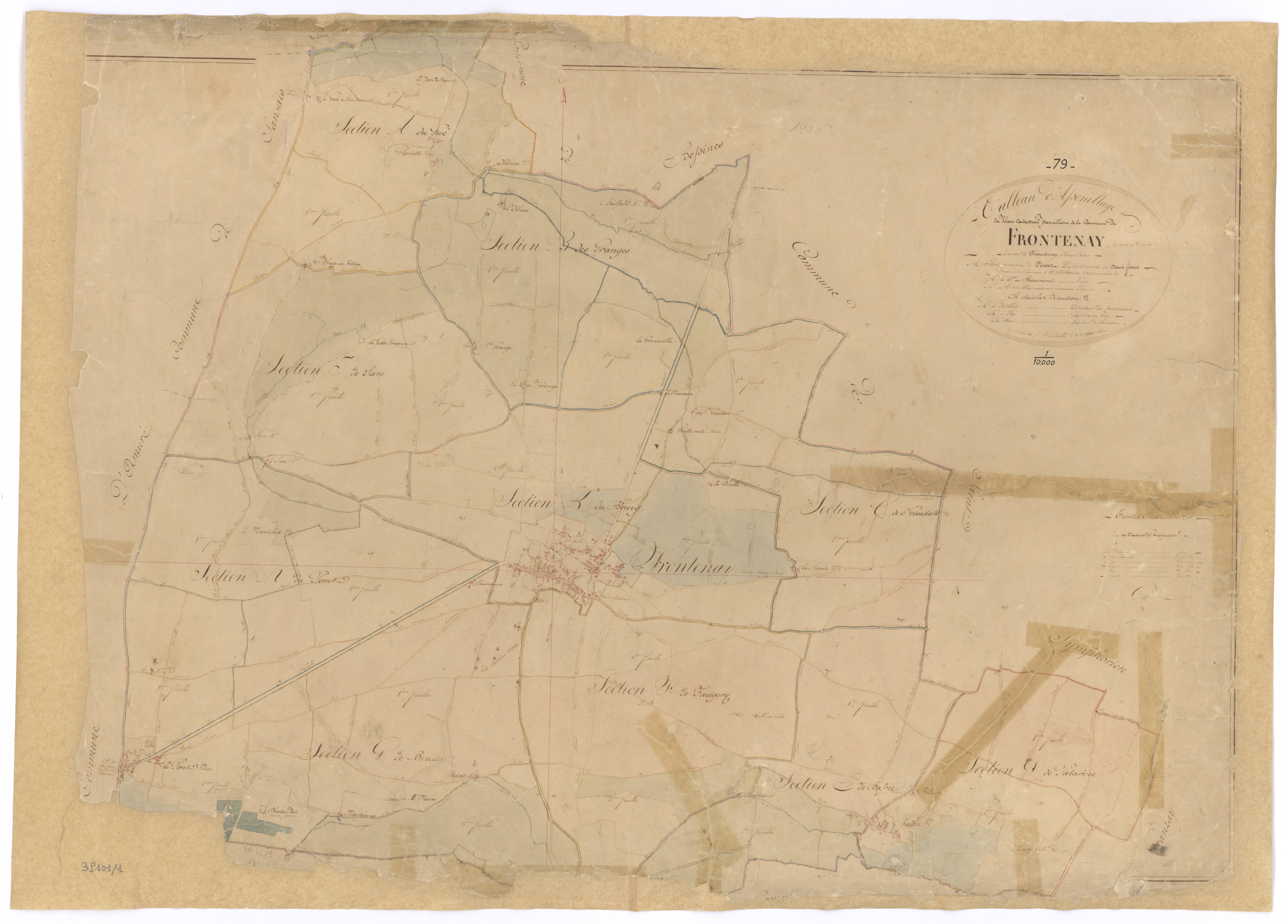 Frontenay-Rohan-Rohan - FRAD079_CADASTRE_NAPOLEONIEN Tableau d'assemblage