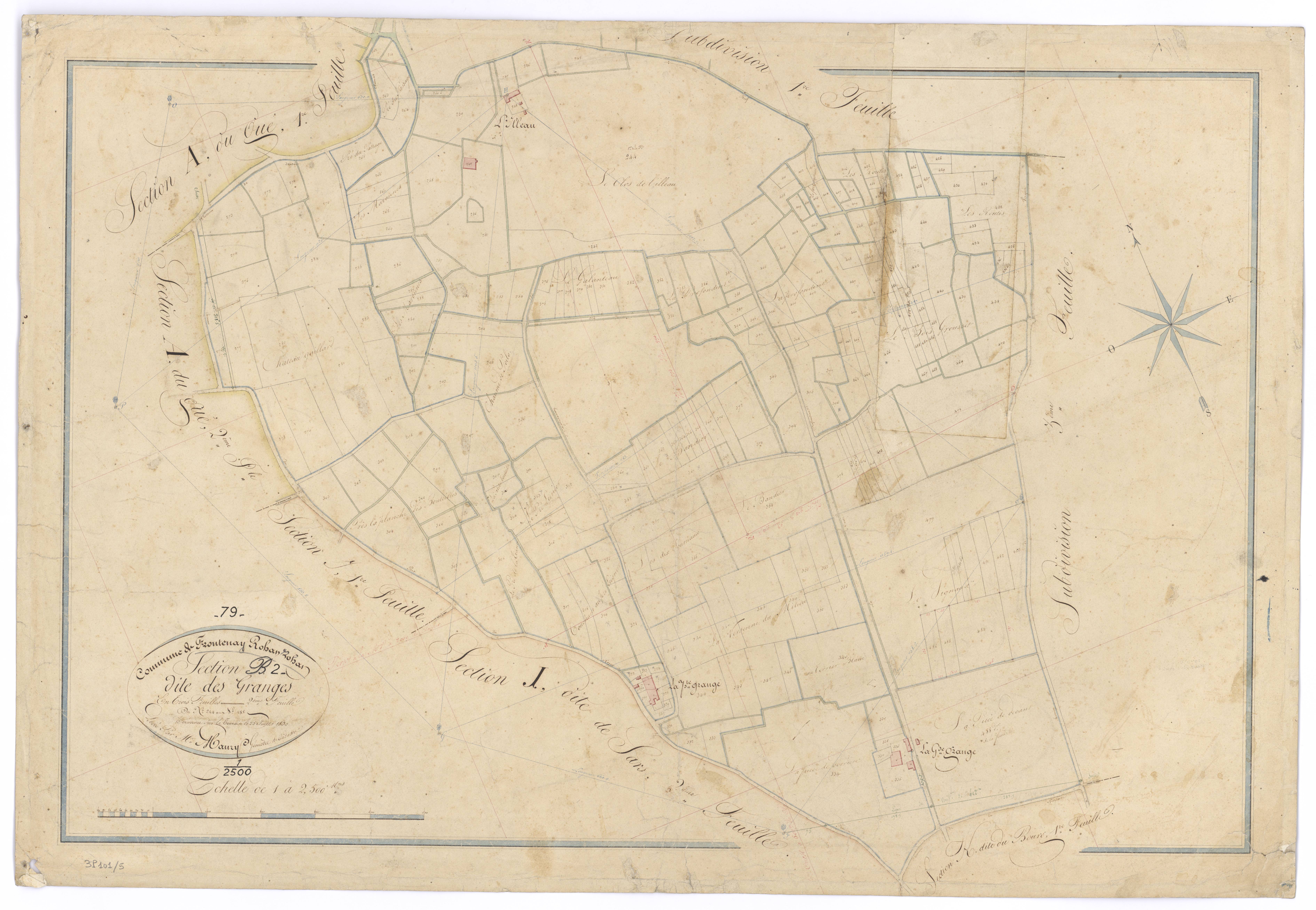 Frontenay-Rohan-Rohan - FRAD079_CADASTRE_NAPOLEONIEN Section B2 dite des Granges