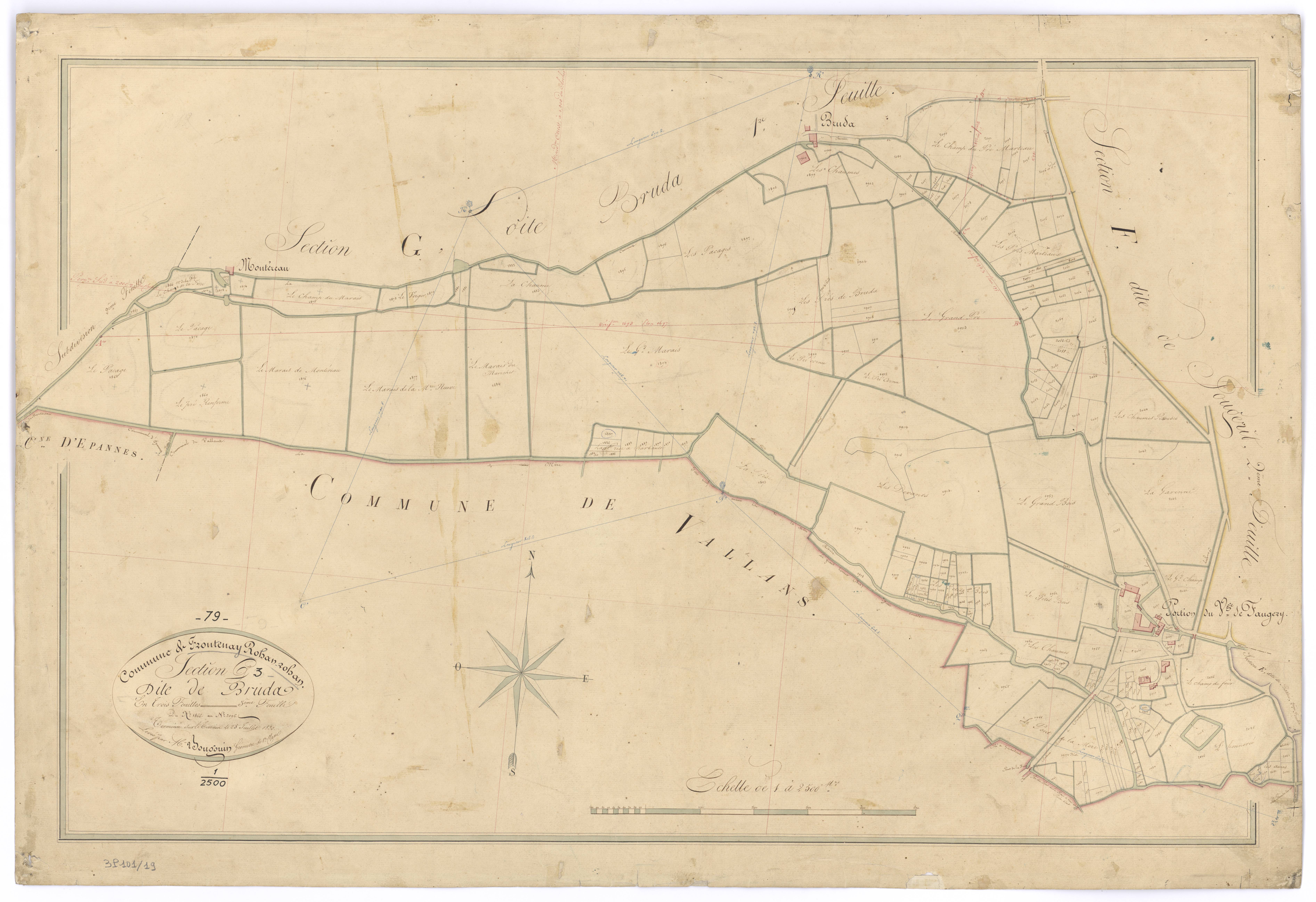 Frontenay-Rohan-Rohan - FRAD079_CADASTRE_NAPOLEONIEN Section G3 dite de Bruda