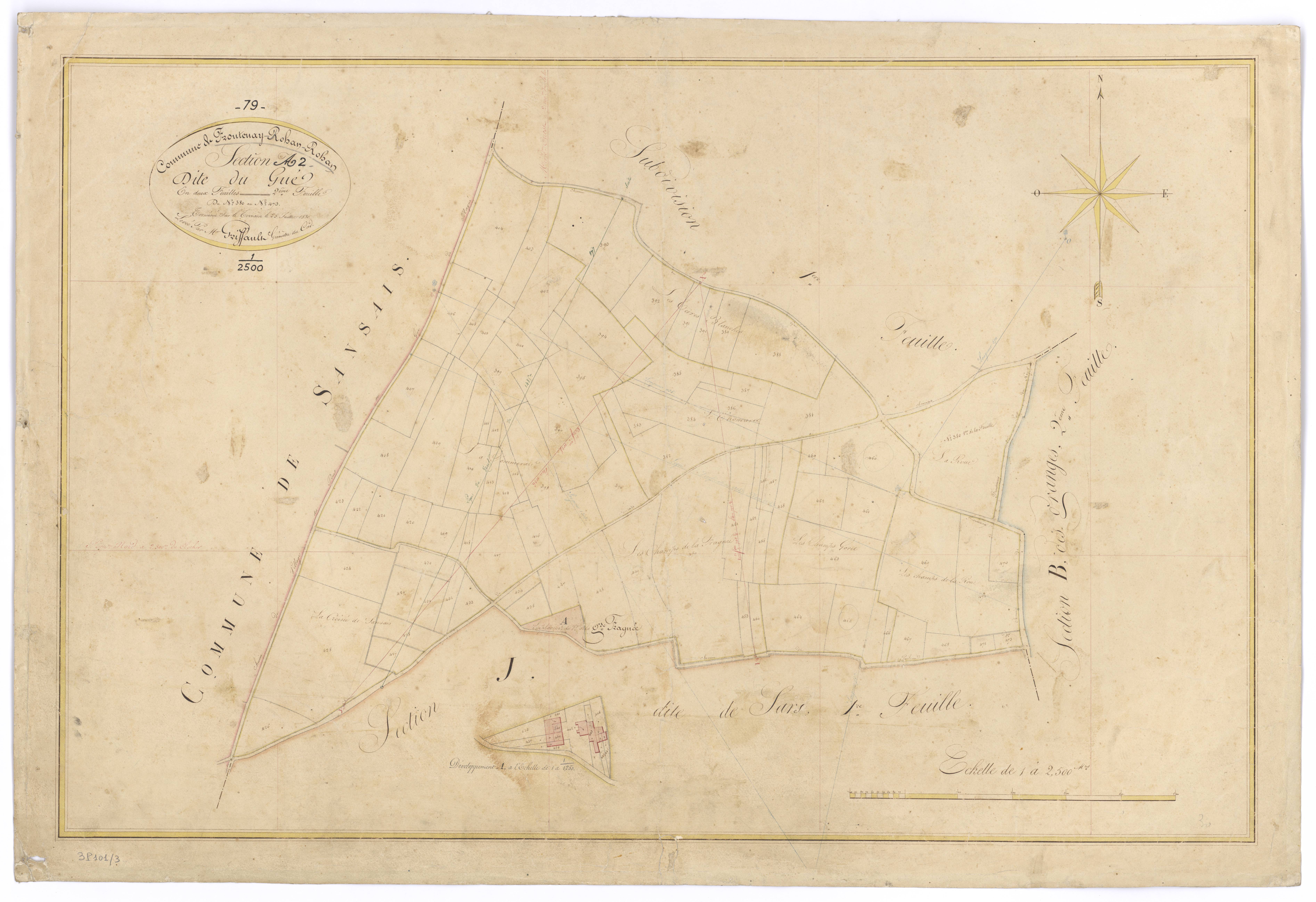 Frontenay-Rohan-Rohan - FRAD079_CADASTRE_NAPOLEONIEN Section A2 dite du Gué