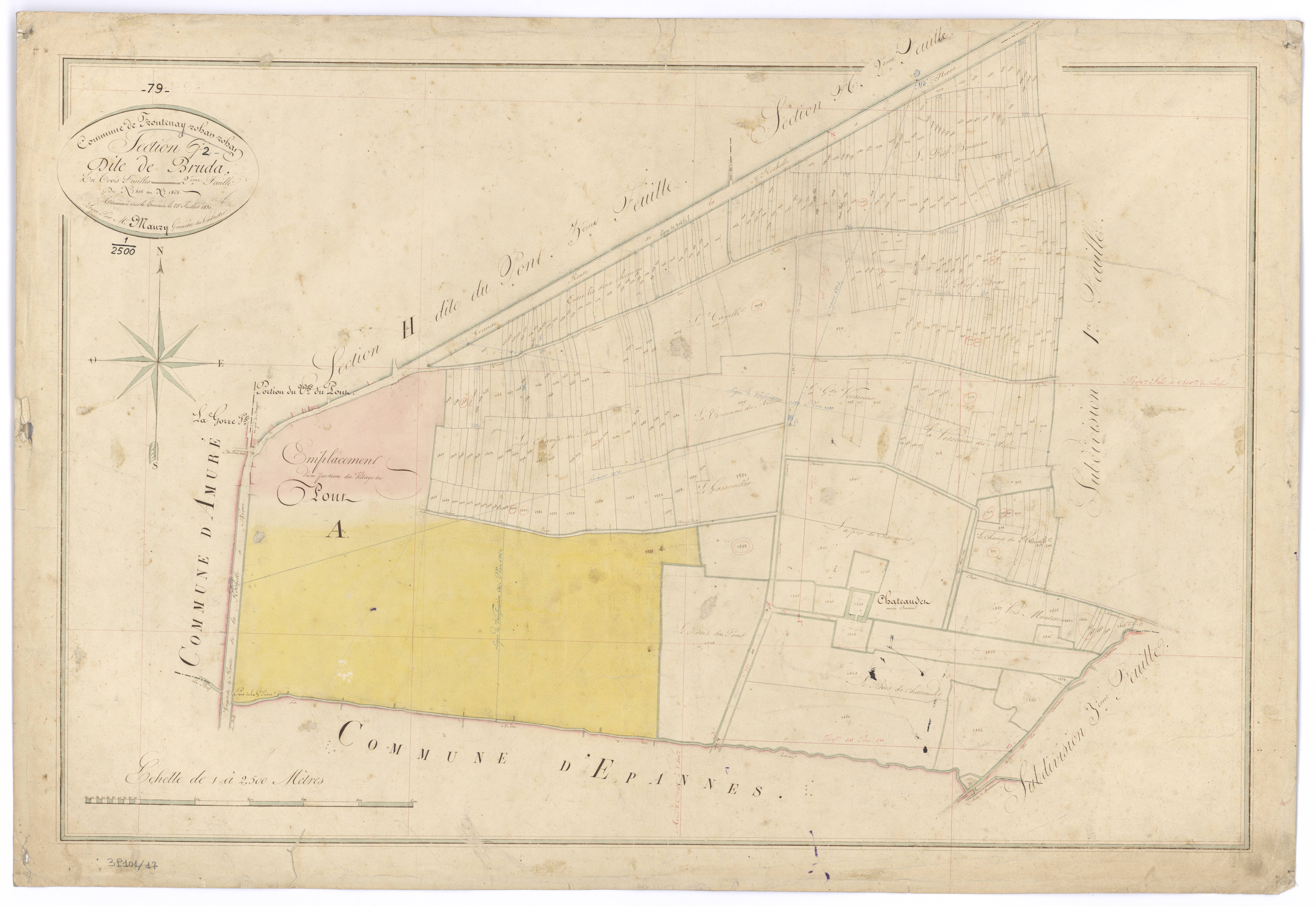 Frontenay-Rohan-Rohan - FRAD079_CADASTRE_NAPOLEONIEN Section G2 dite de Bruda