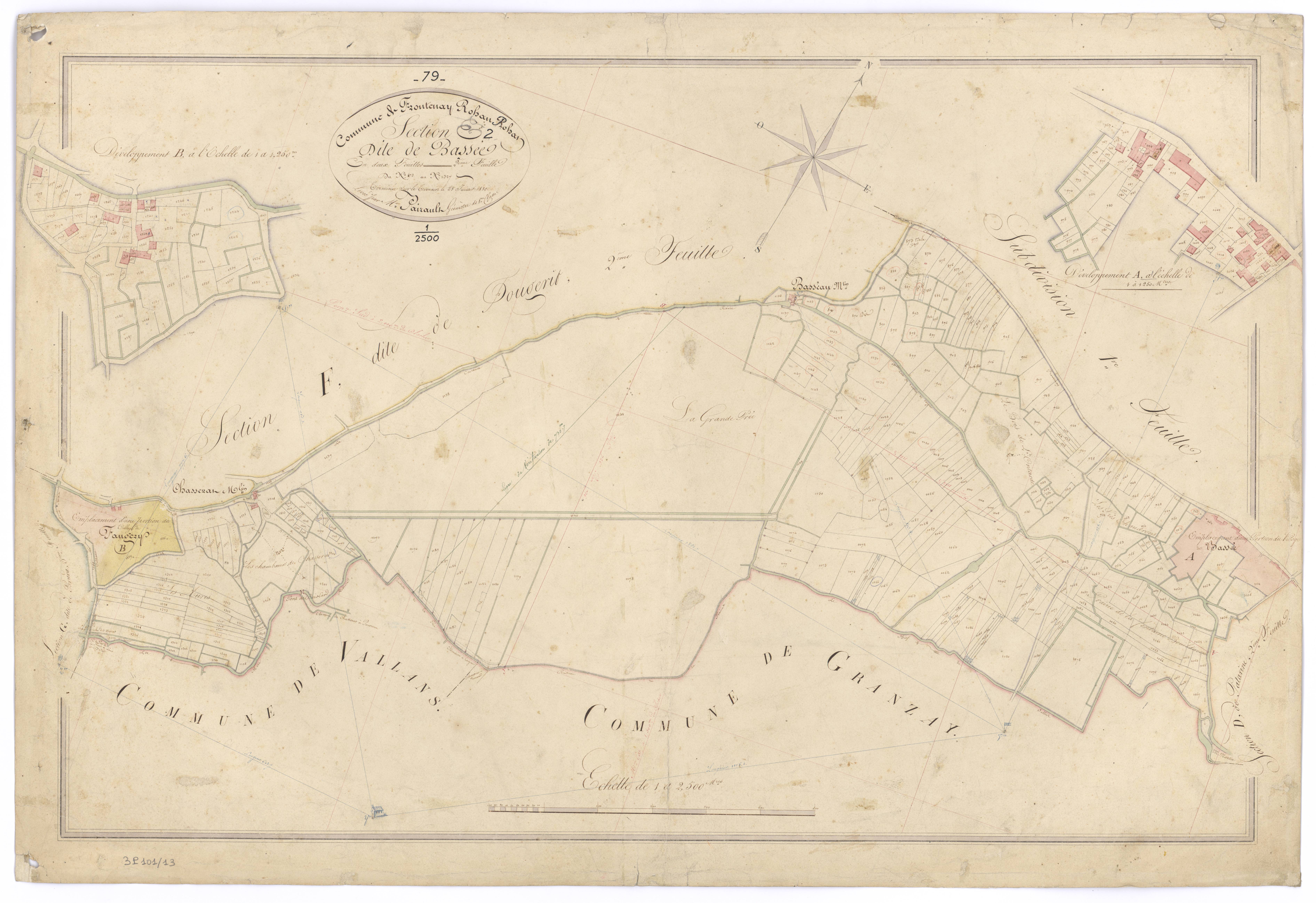 Frontenay-Rohan-Rohan - FRAD079_CADASTRE_NAPOLEONIEN Section E2 dite de Bassée
