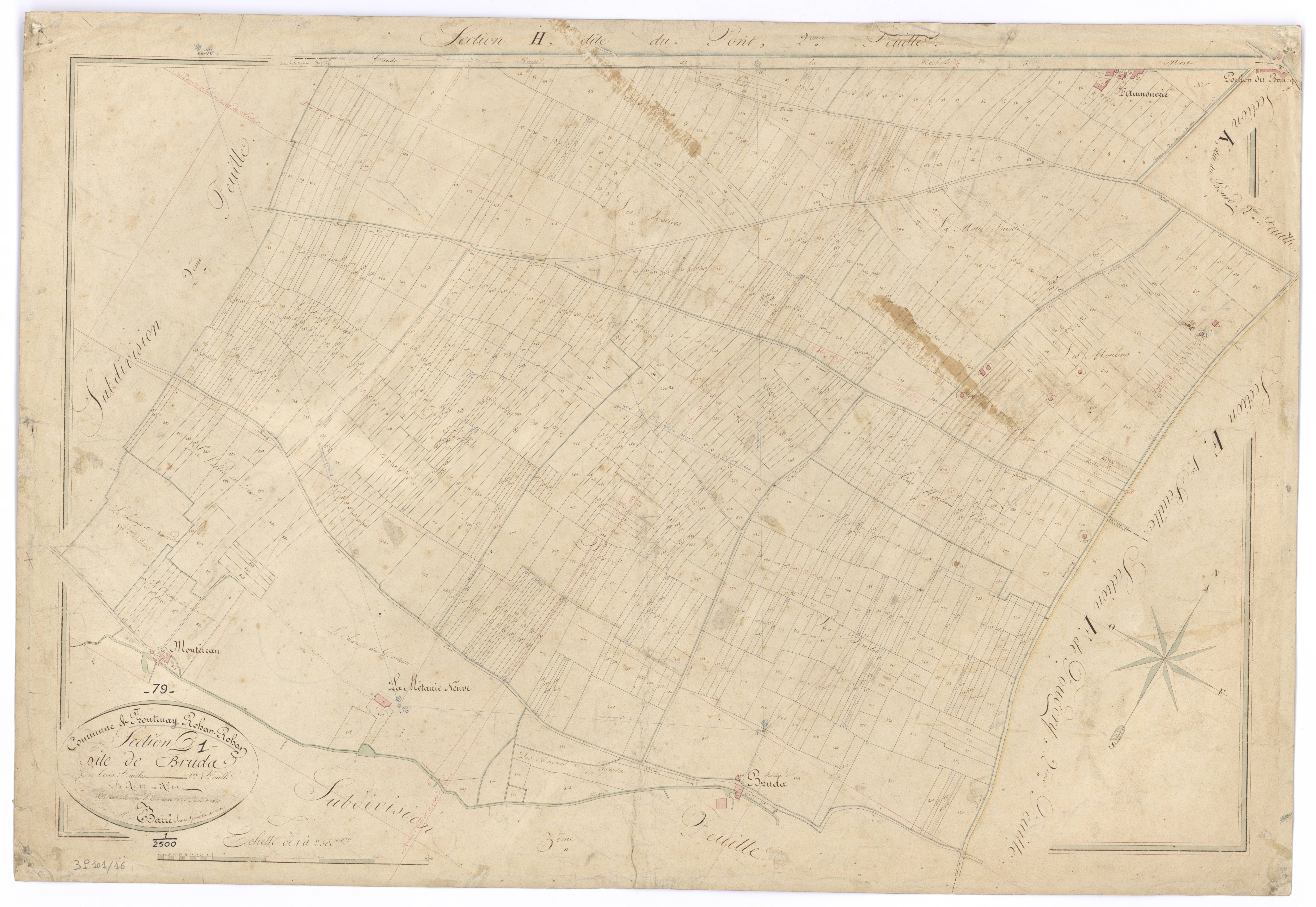 Frontenay-Rohan-Rohan - FRAD079_CADASTRE_NAPOLEONIEN Section G1 dite de Bruda
