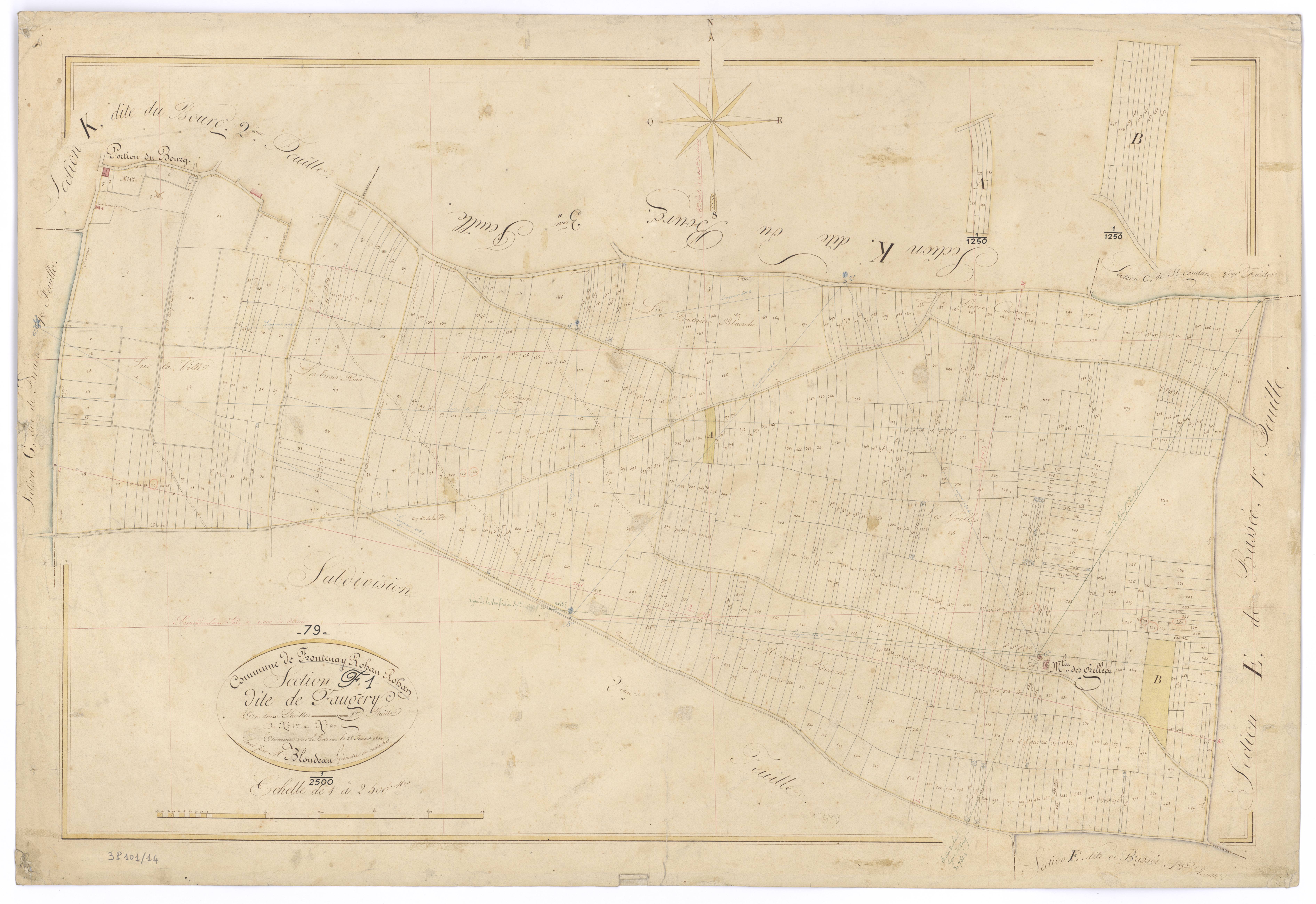 Frontenay-Rohan-Rohan - FRAD079_CADASTRE_NAPOLEONIEN Section F1 dite de Faugery