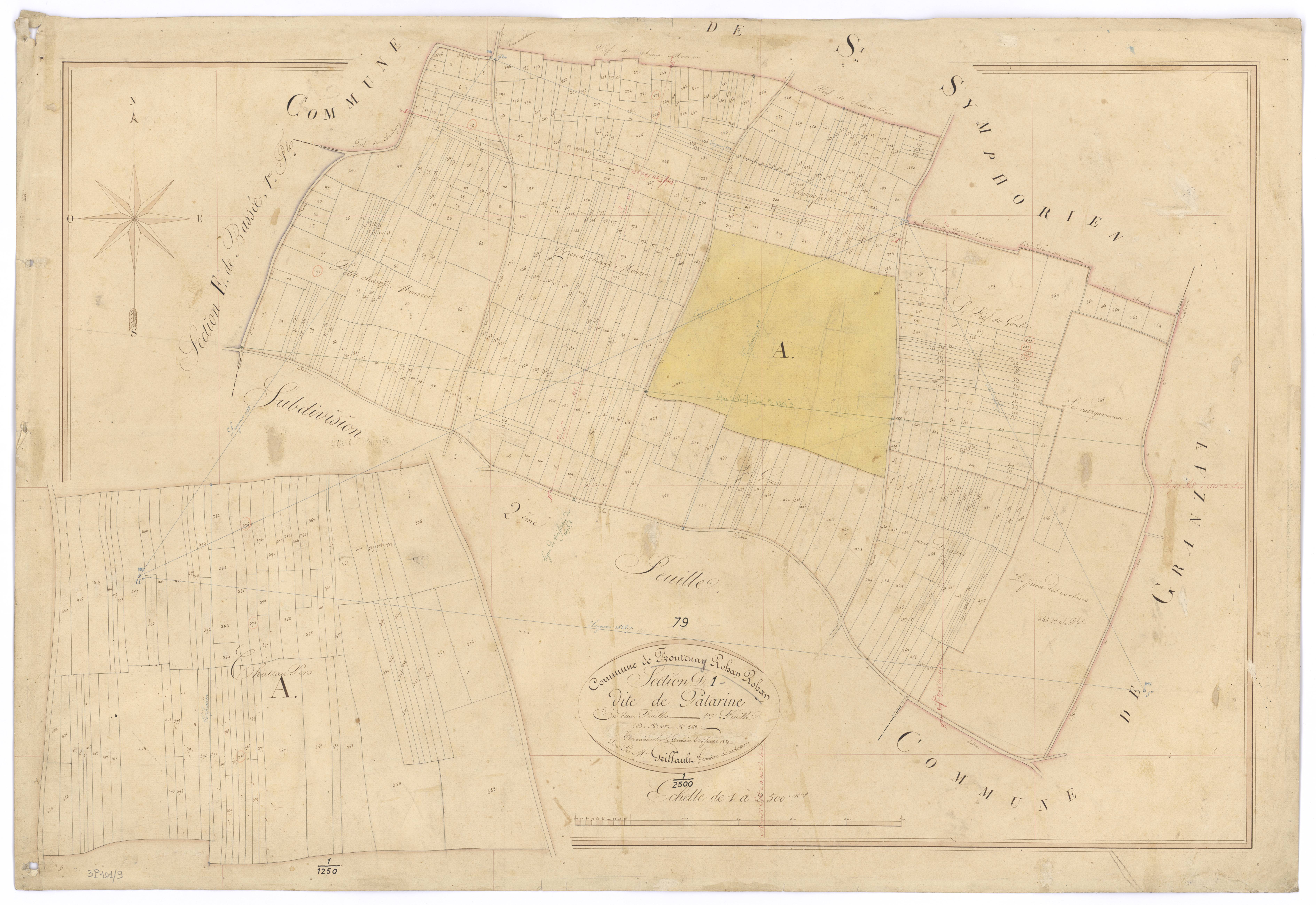 Frontenay-Rohan-Rohan - FRAD079_CADASTRE_NAPOLEONIEN Section D1 dite de Patarine