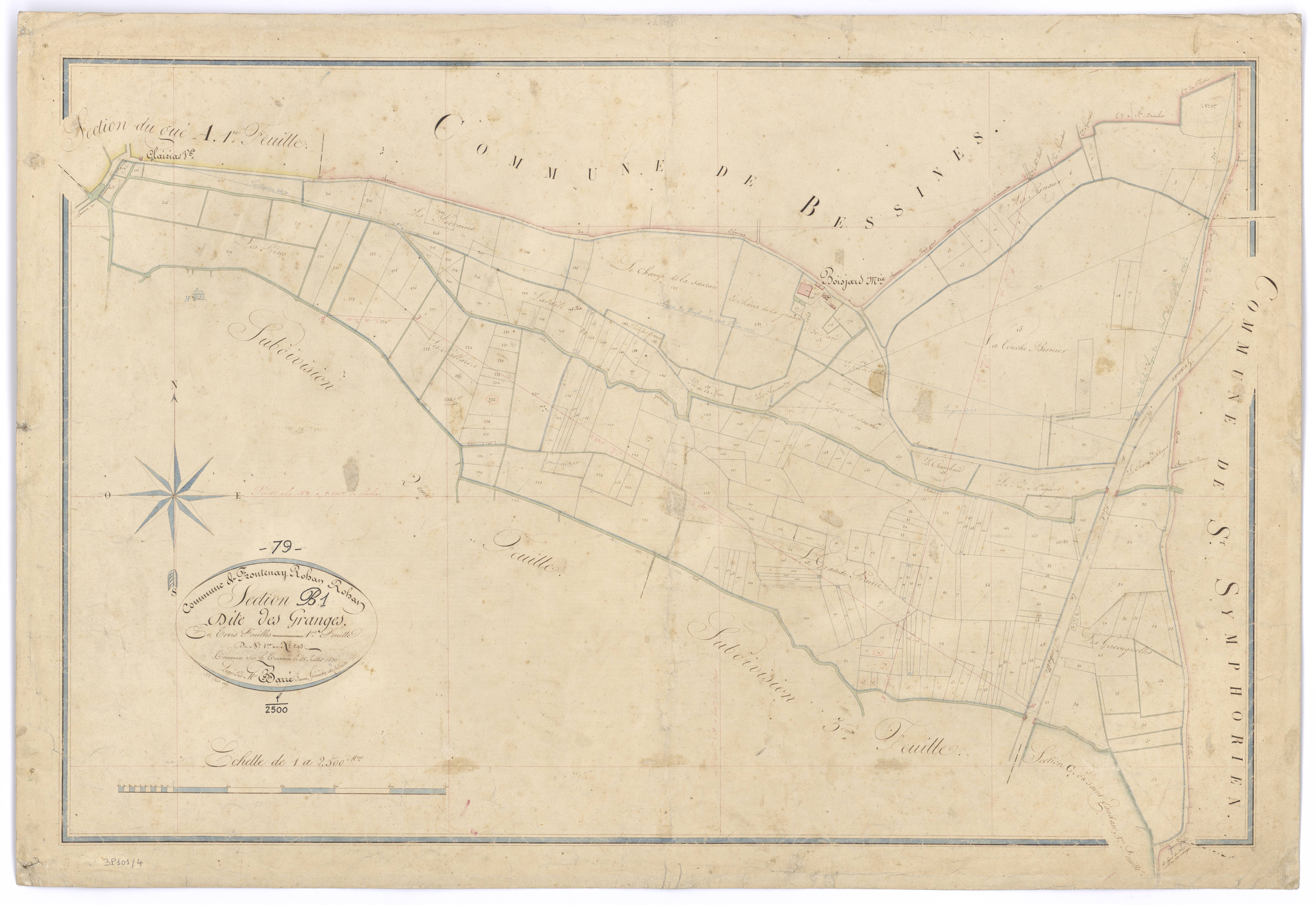 Frontenay-Rohan-Rohan - FRAD079_CADASTRE_NAPOLEONIEN Section B1 dite des Granges