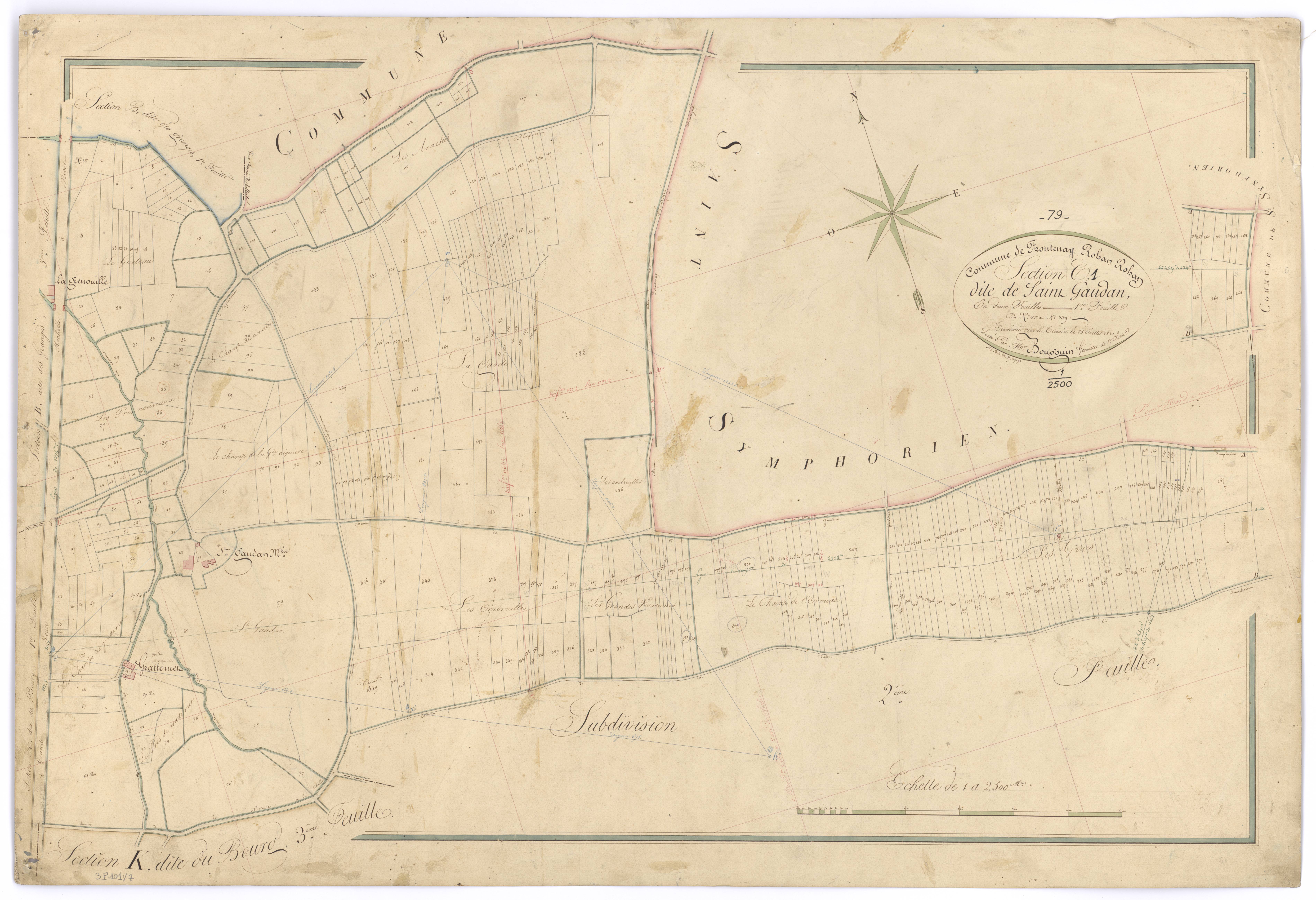 Frontenay-Rohan-Rohan - FRAD079_CADASTRE_NAPOLEONIEN Section C1 dite de Saint Gaudan
