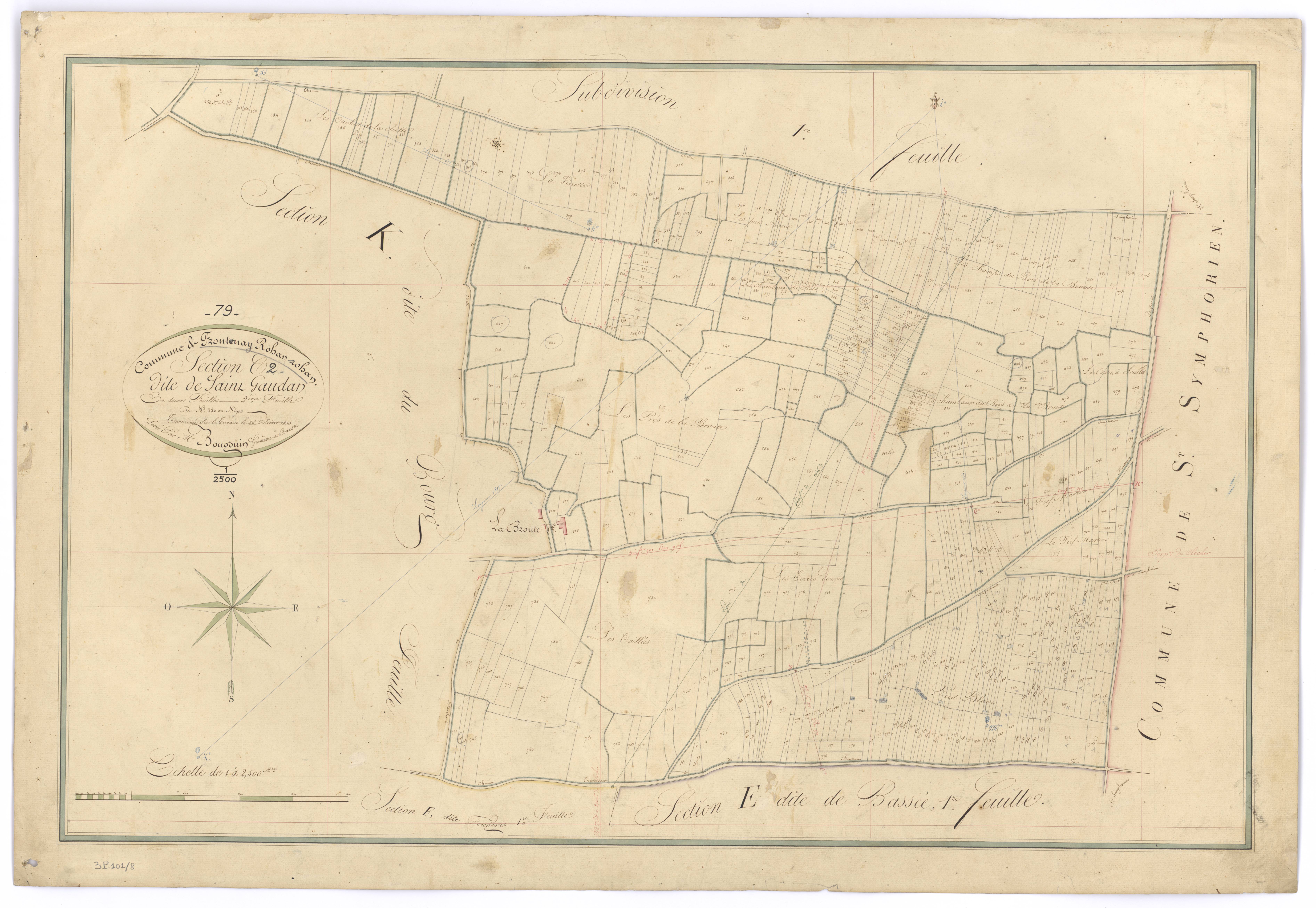 Frontenay-Rohan-Rohan - FRAD079_CADASTRE_NAPOLEONIEN Section C2 dite de Saint Gaudan