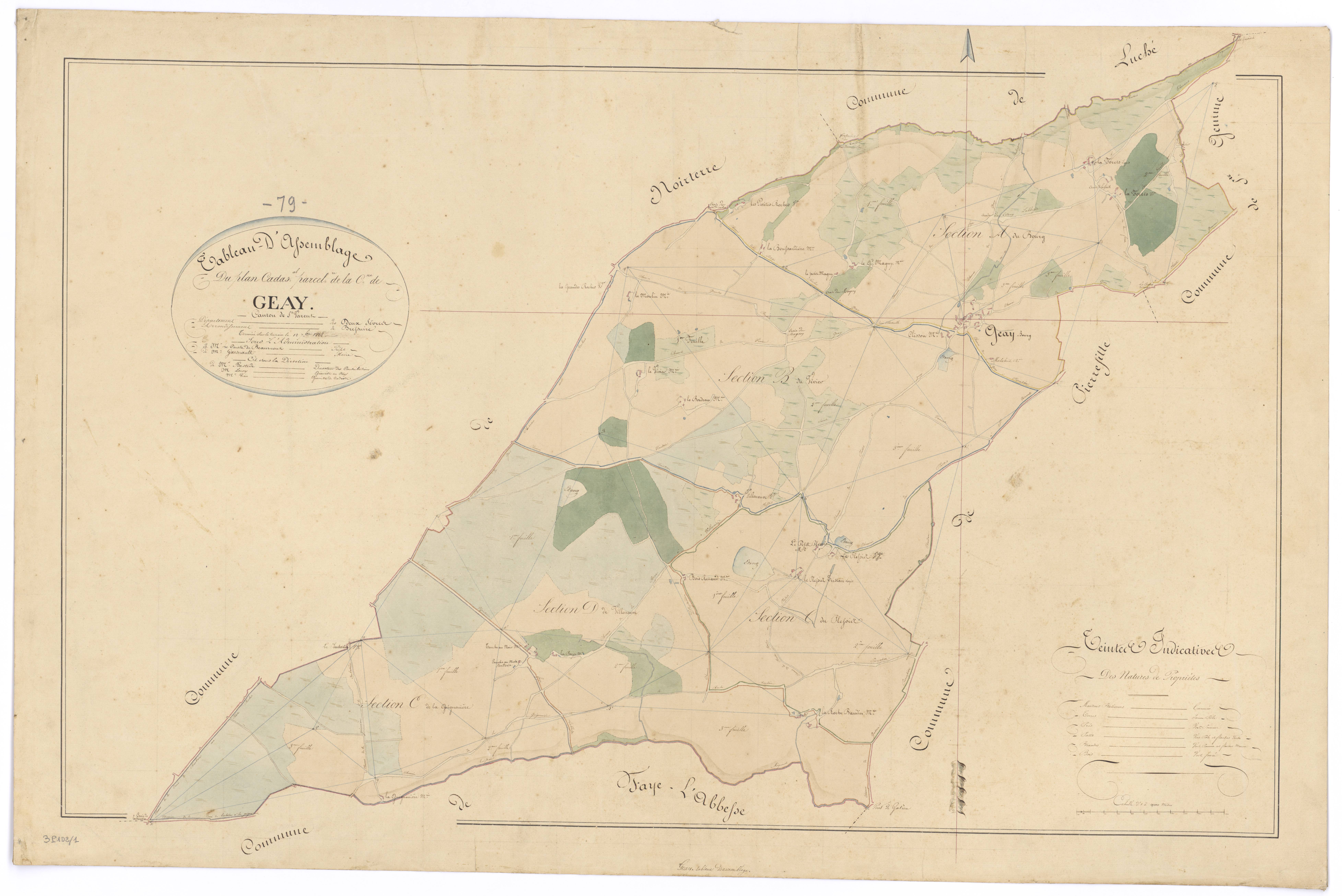 Geay - FRAD079_CADASTRE_NAPOLEONIEN Tableau d'assemblage 