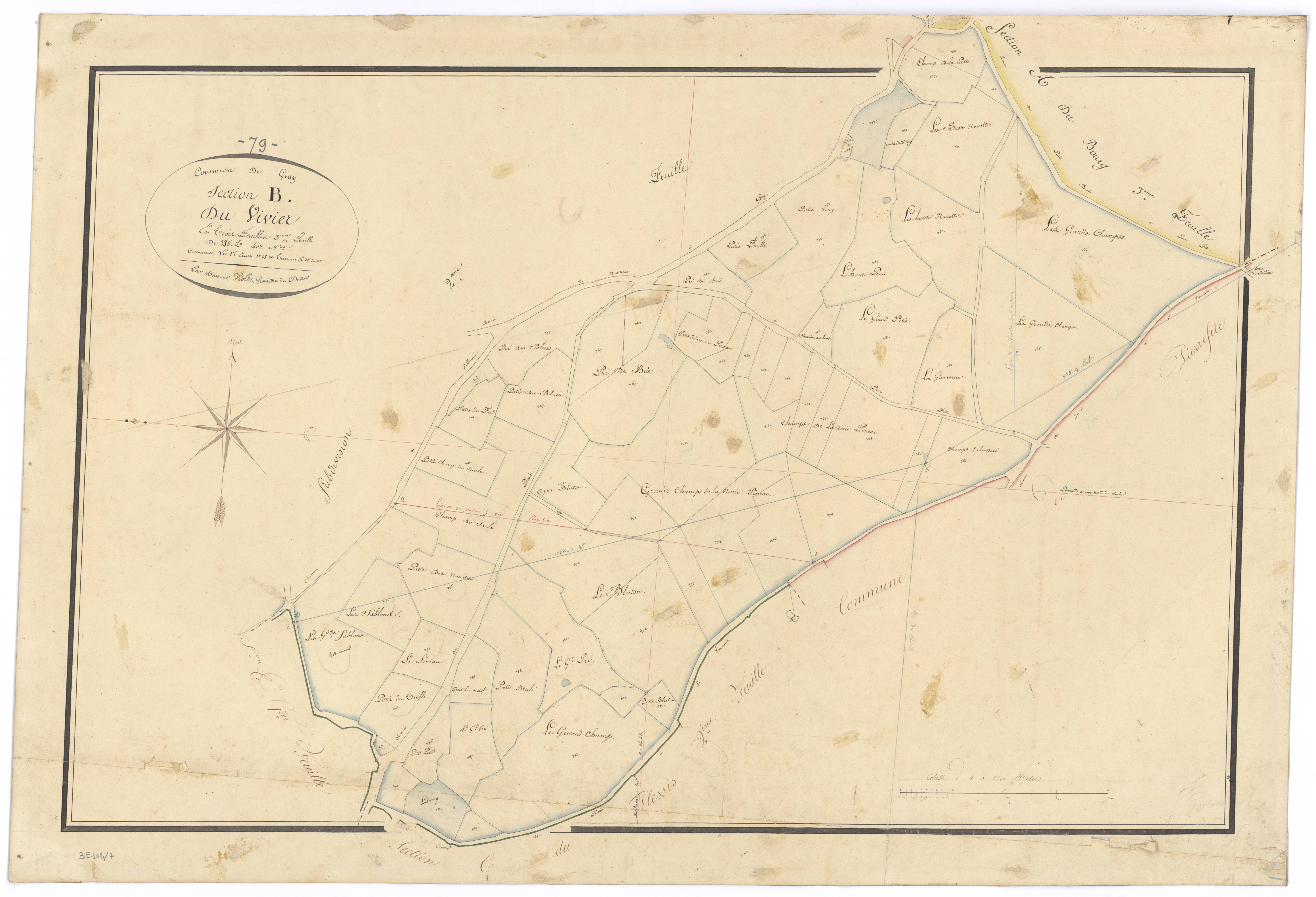 Geay - FRAD079_CADASTRE_NAPOLEONIEN Section B3 dite du Vivier