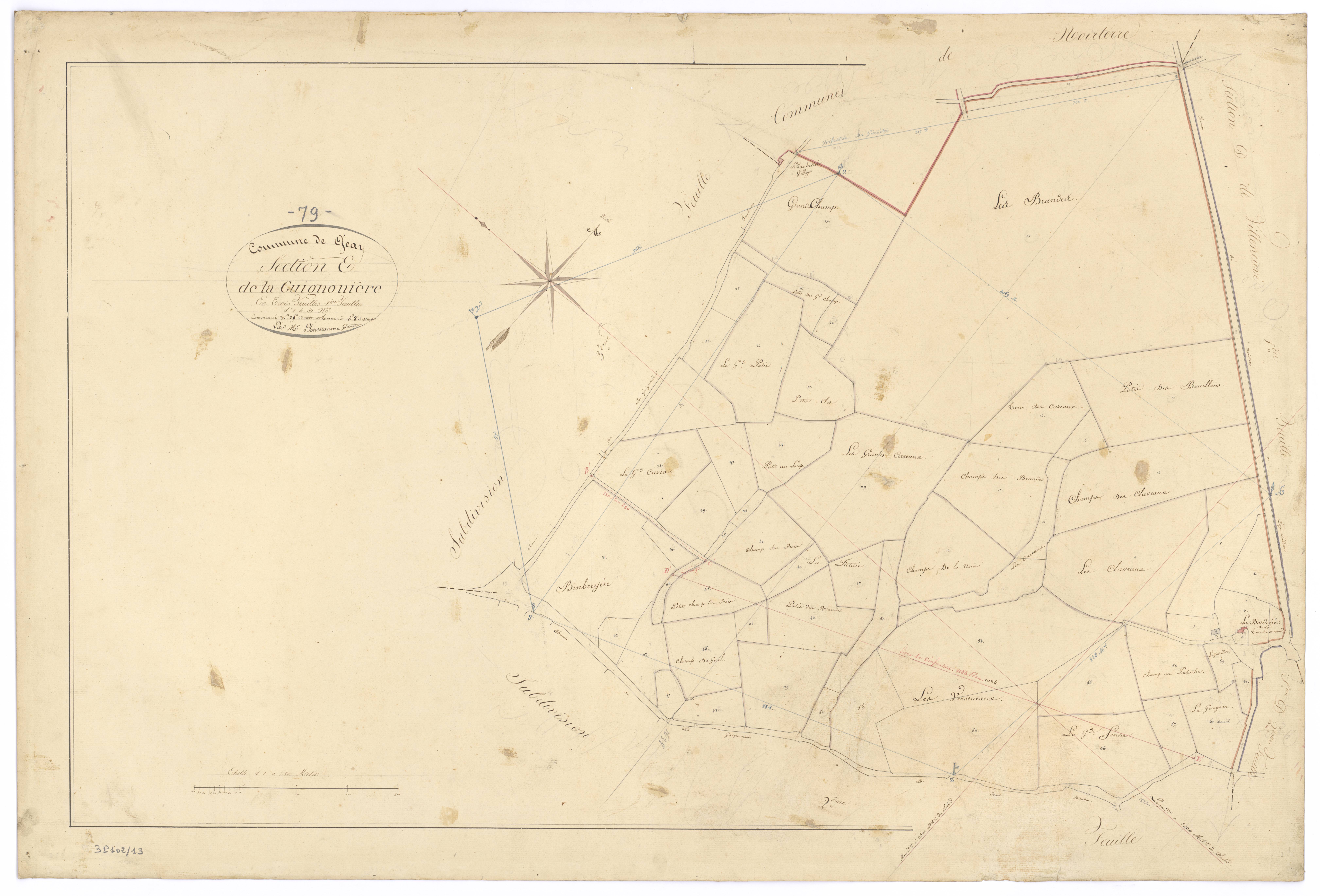 Geay - FRAD079_CADASTRE_NAPOLEONIEN Section E1 dite de la Guignonière