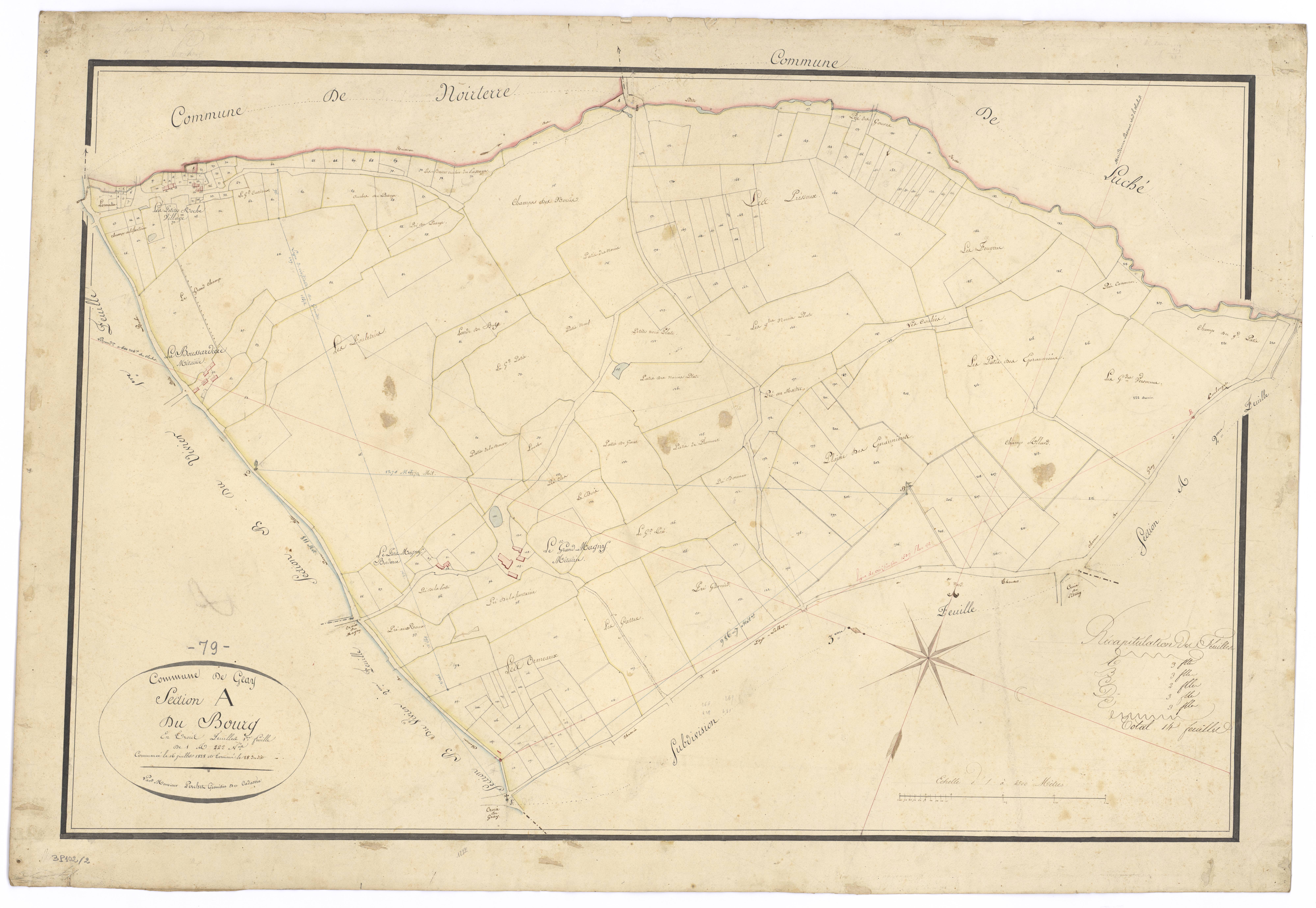 Geay - FRAD079_CADASTRE_NAPOLEONIEN Section A1 dite du Bourg 