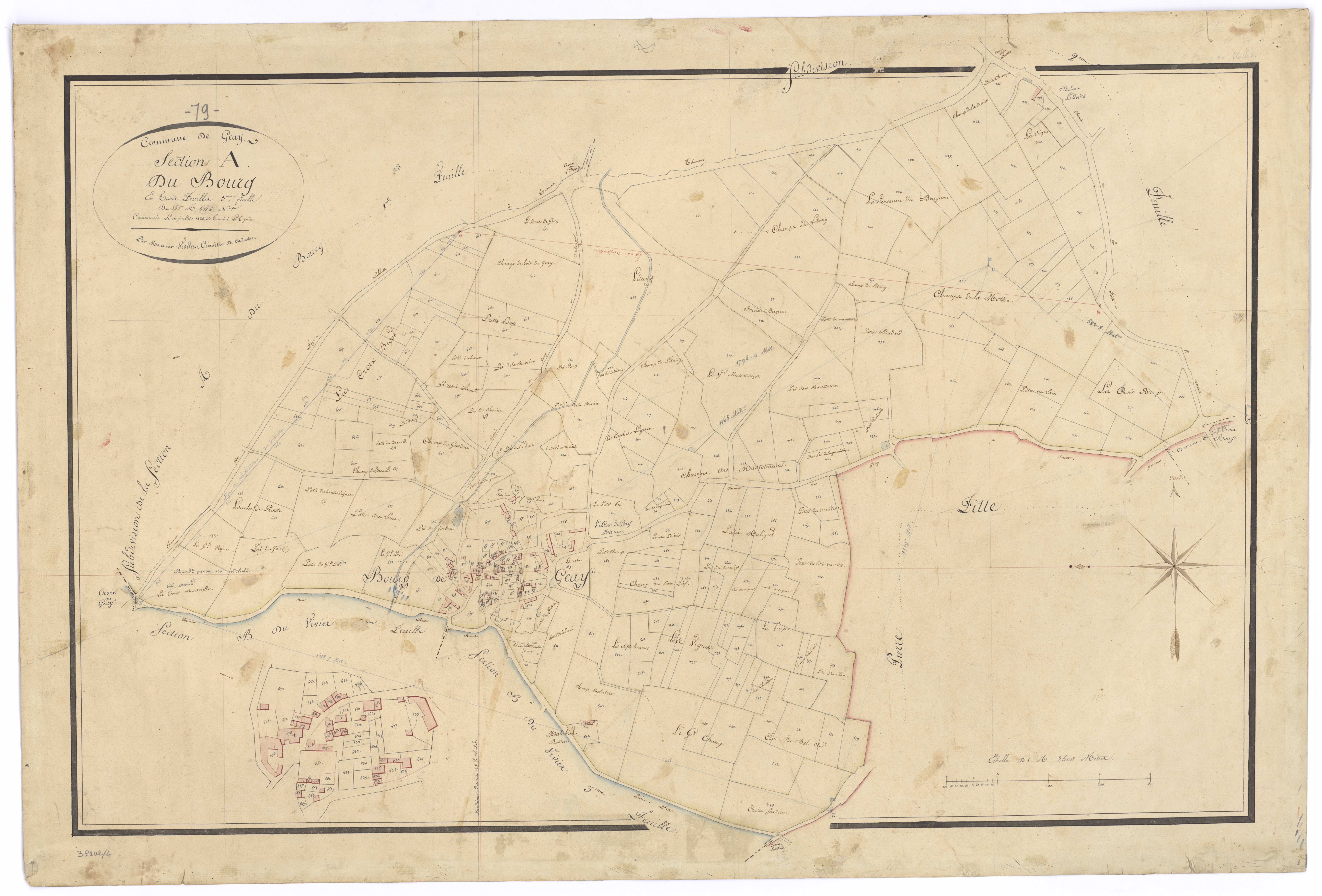 Geay - FRAD079_CADASTRE_NAPOLEONIEN Section A3 dite du Bourg