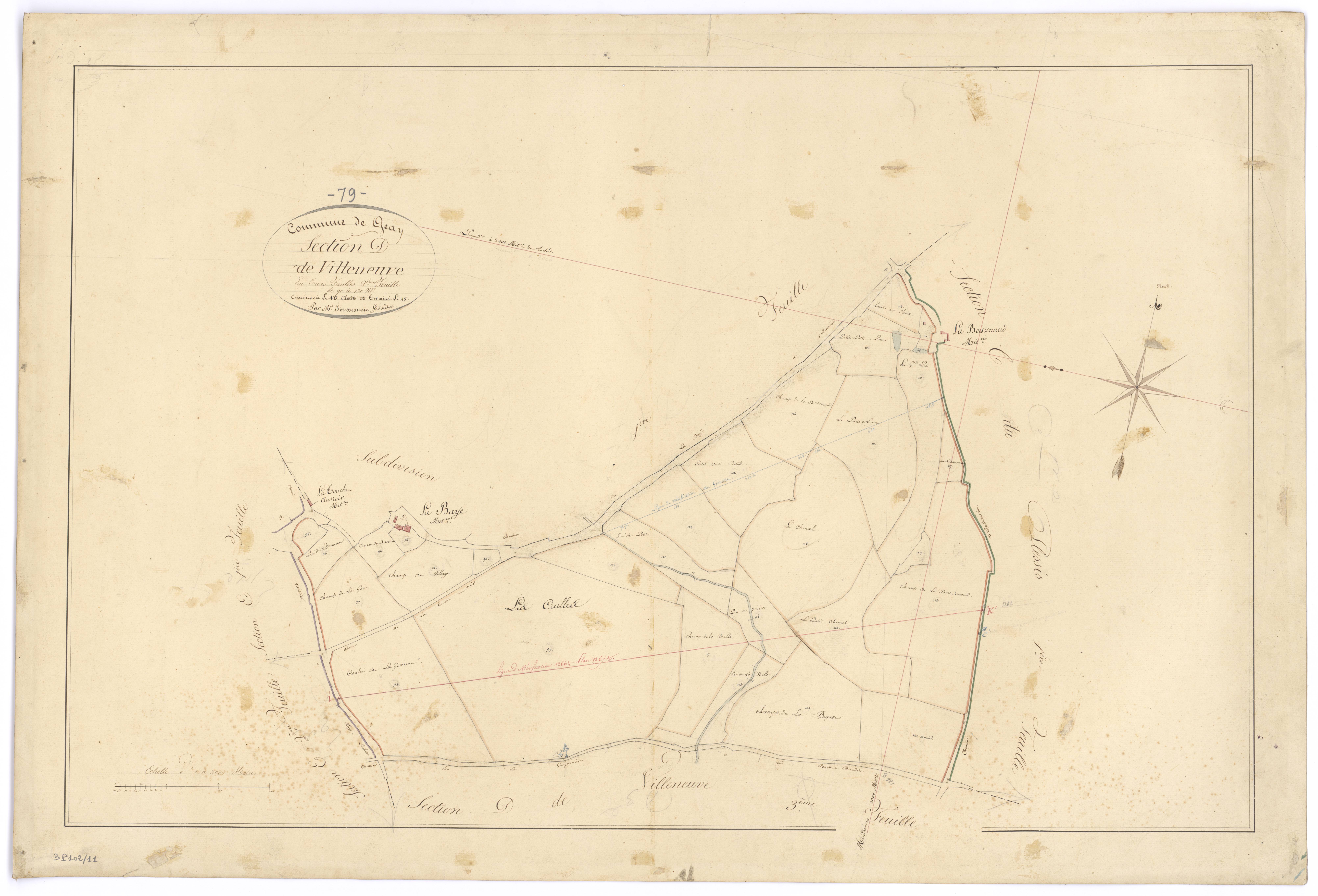 Geay - FRAD079_CADASTRE_NAPOLEONIEN Section D2 dite de Villeneuve
