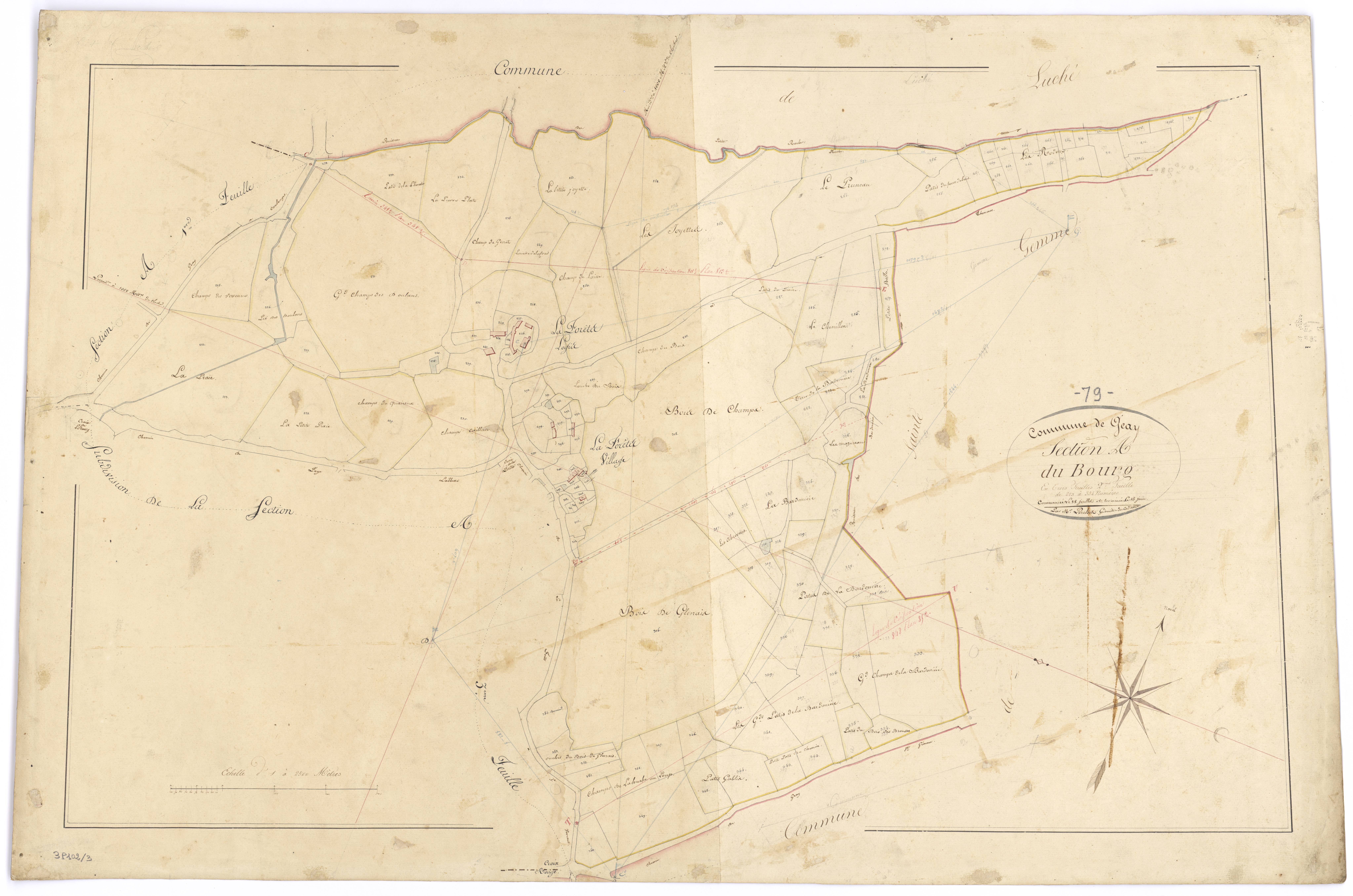 Geay - FRAD079_CADASTRE_NAPOLEONIEN Section A2 dite du Bourg