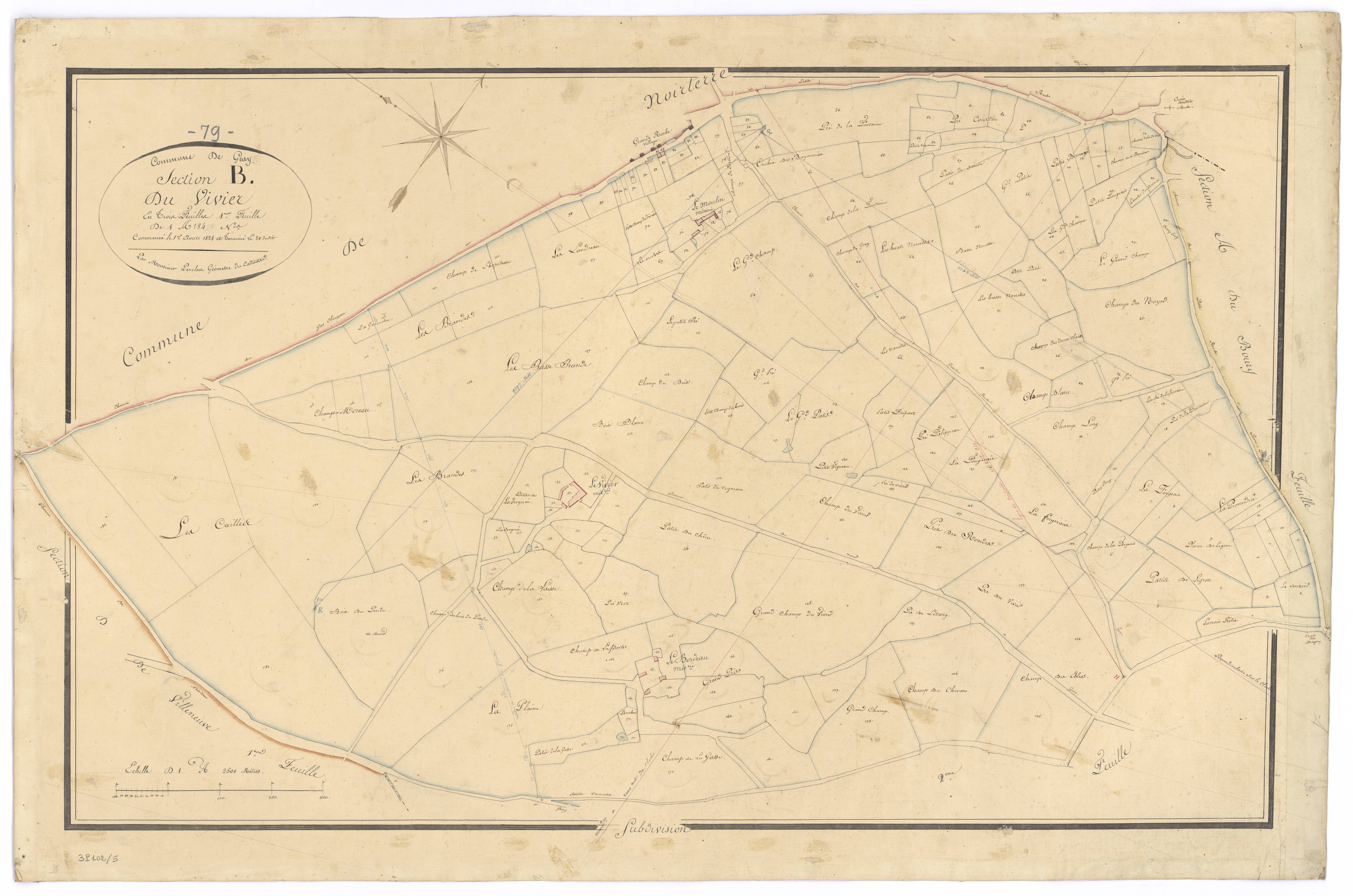 Geay - FRAD079_CADASTRE_NAPOLEONIEN Section B1 dite du Vivier