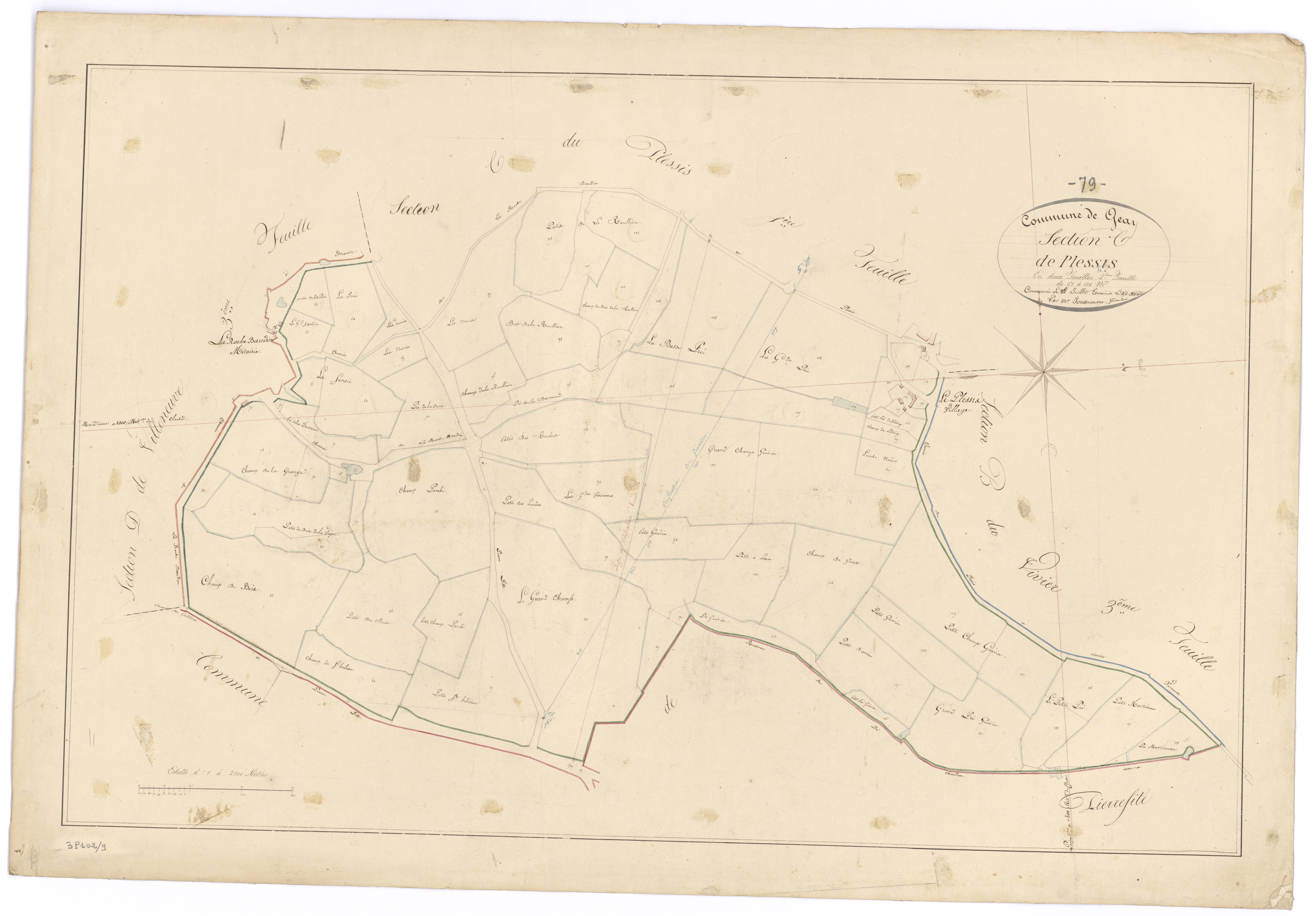 Geay - FRAD079_CADASTRE_NAPOLEONIEN Section C2 dite du Plessis
