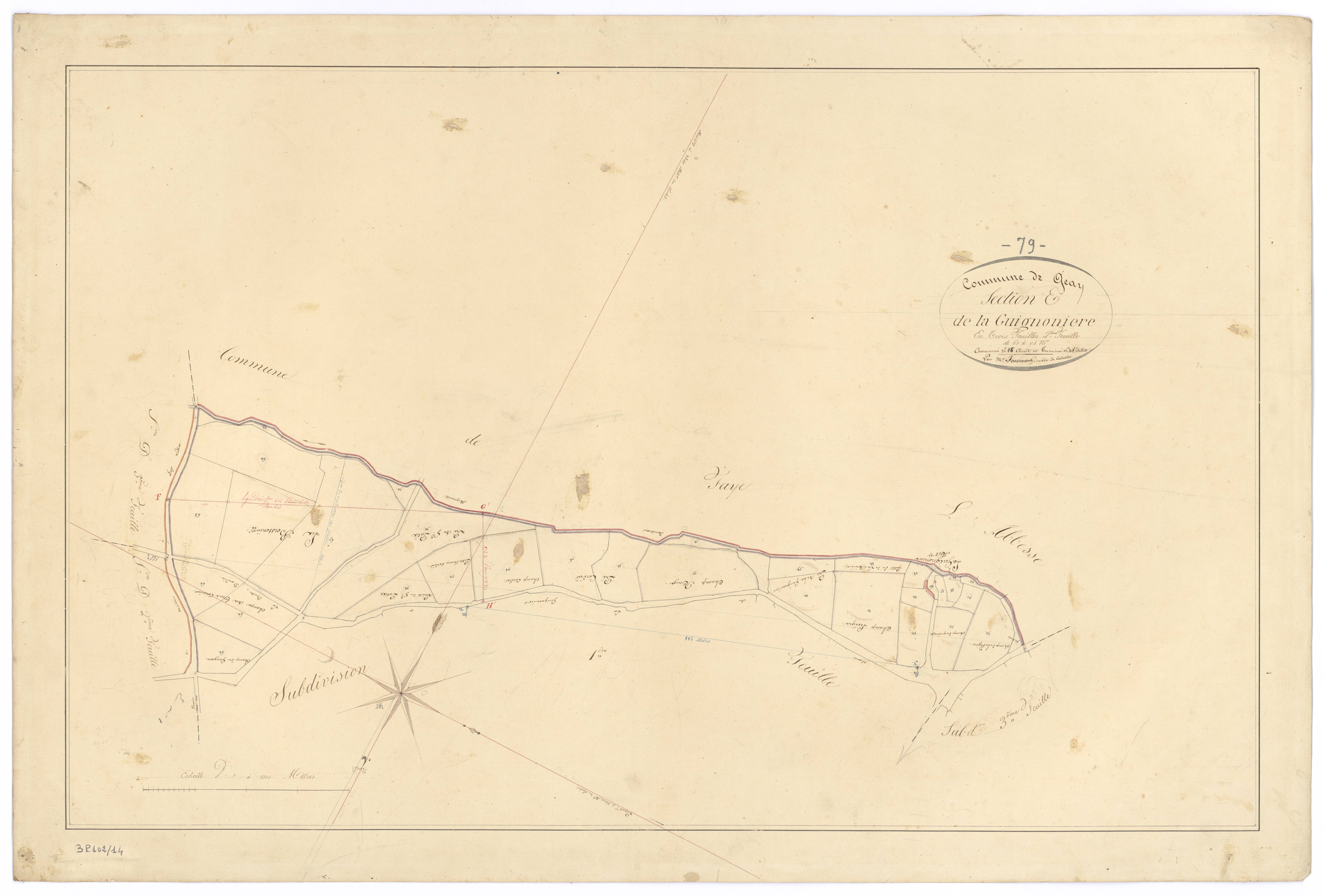 Geay - FRAD079_CADASTRE_NAPOLEONIEN Section E2 dite de la Guignonière 