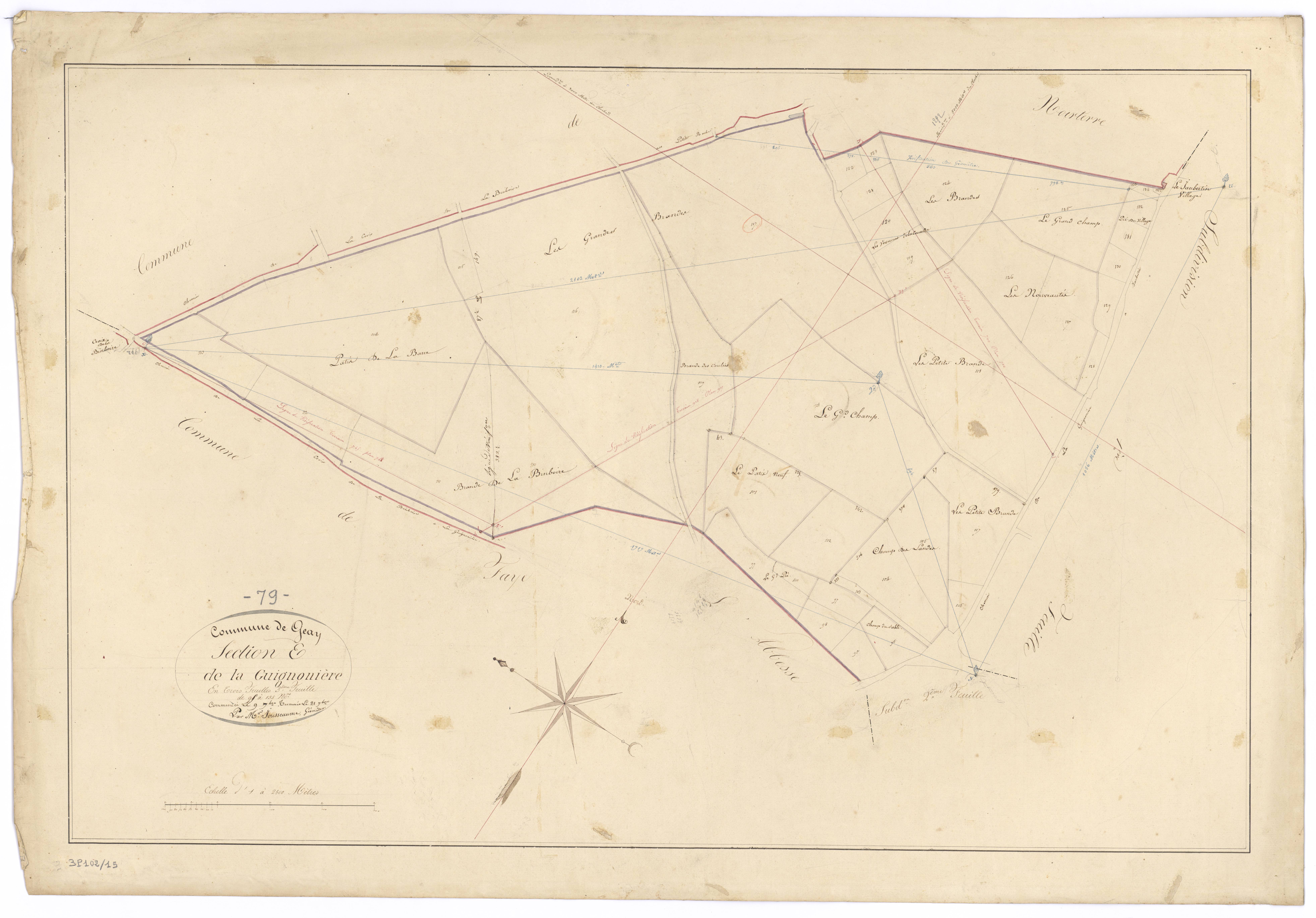 Geay - FRAD079_CADASTRE_NAPOLEONIEN Section E3 dite de la Guignonière