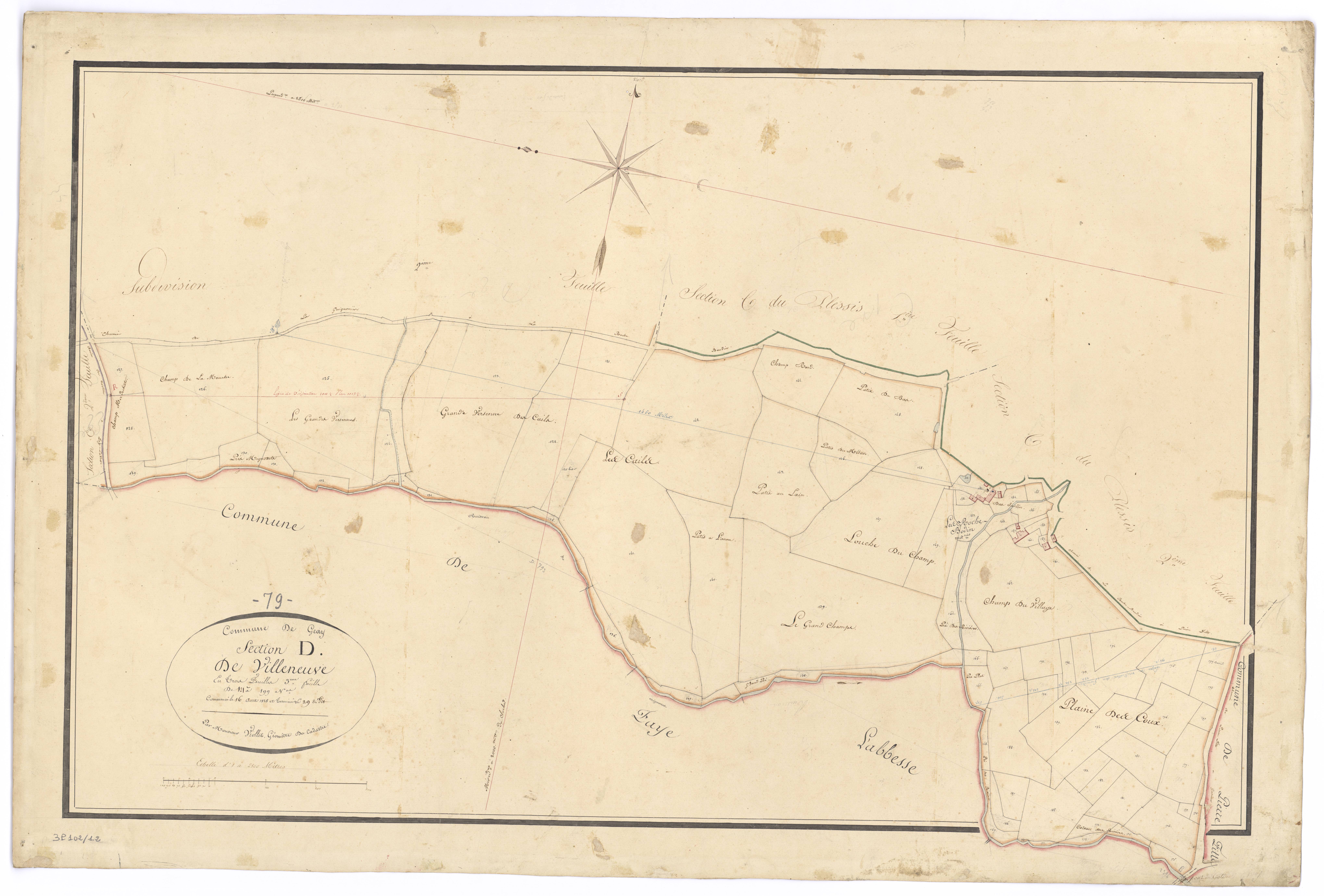 Geay - FRAD079_CADASTRE_NAPOLEONIEN Section D3 dite de Villeneuve