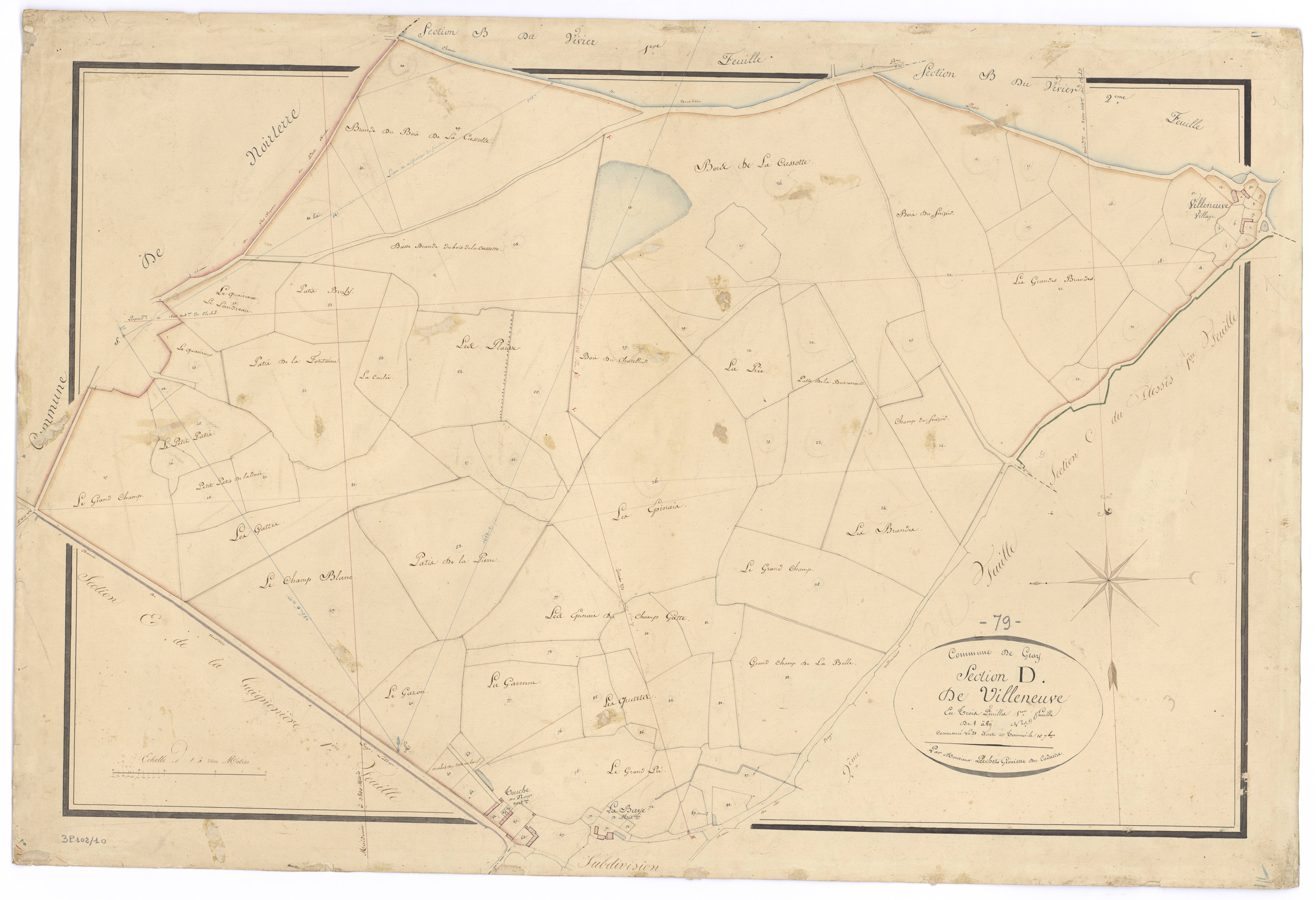 Geay - FRAD079_CADASTRE_NAPOLEONIEN Section D1 dite de Villeneuve 