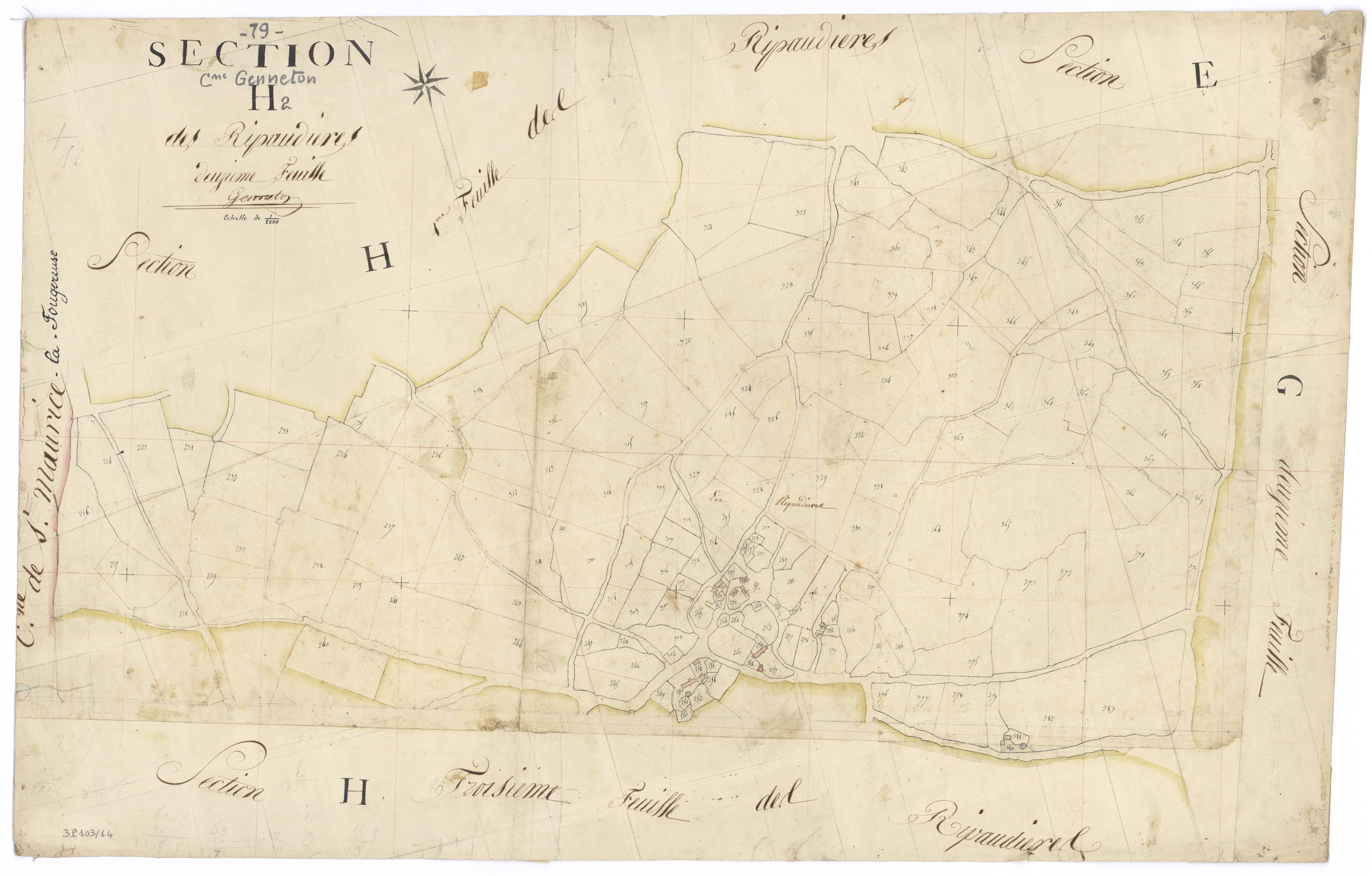Genneton - FRAD079_CADASTRE_NAPOLEONIEN Section H2 dite des Ripaudières