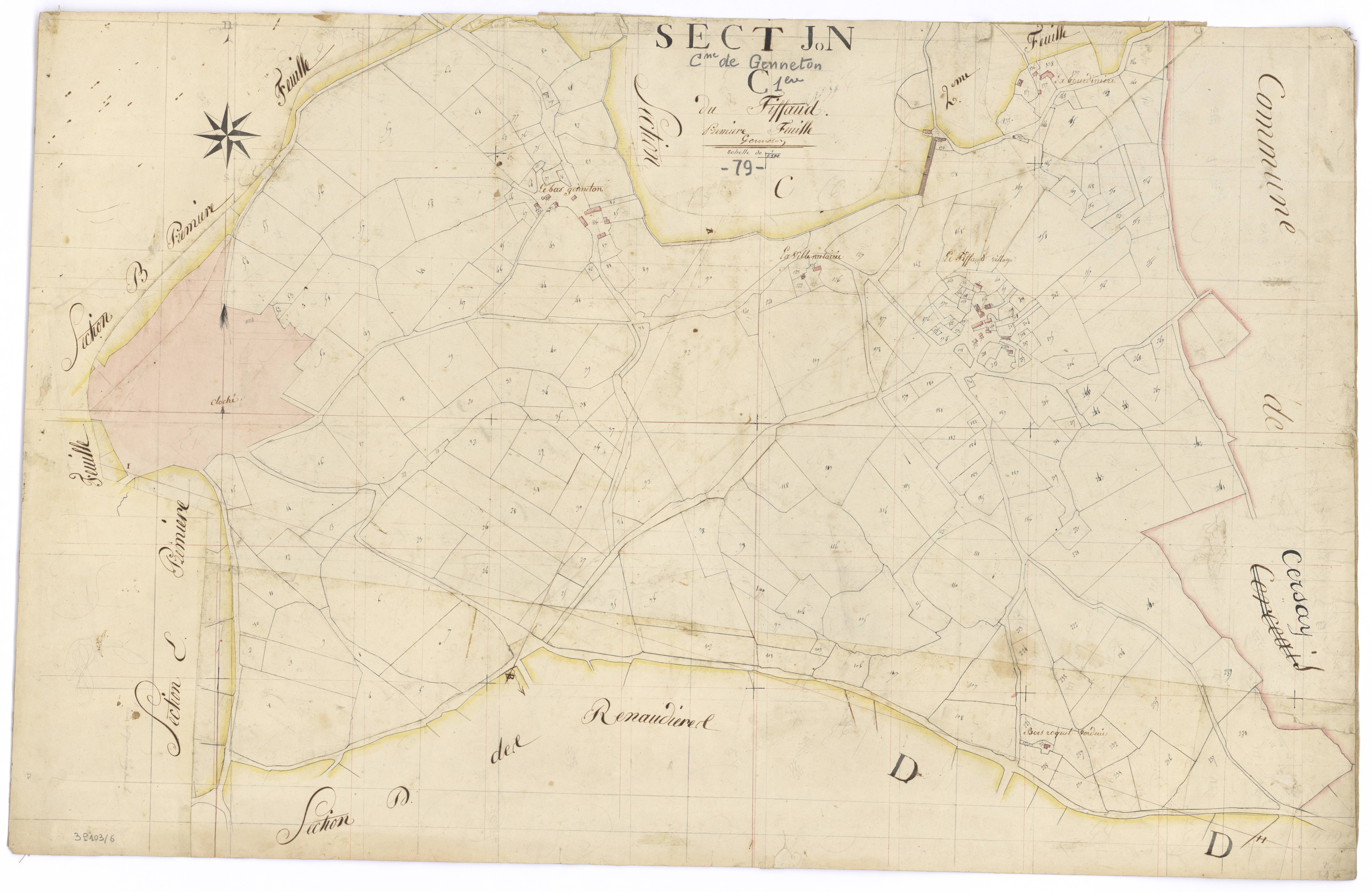 Genneton - FRAD079_CADASTRE_NAPOLEONIEN Section C1 dite du Fiffaud