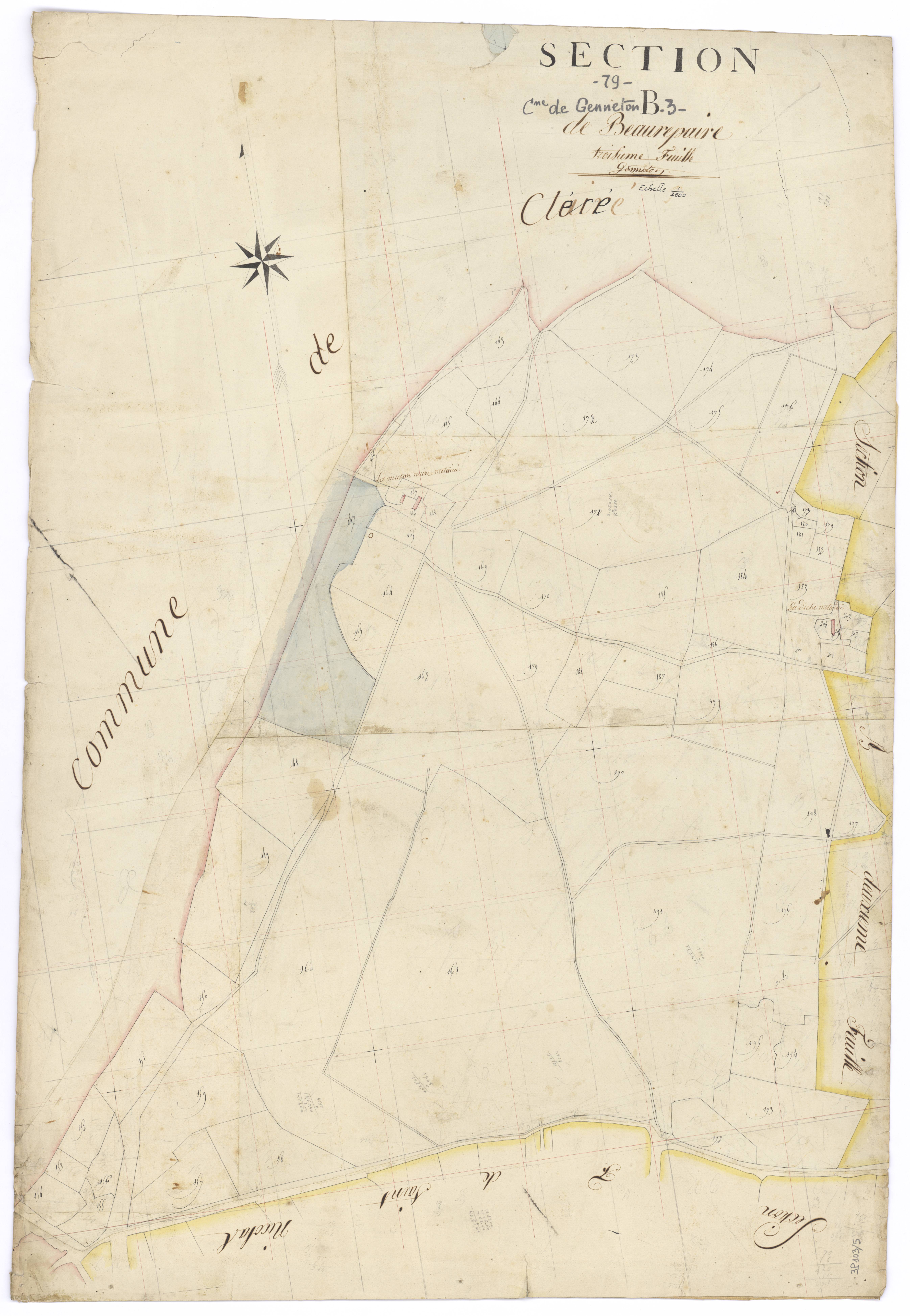 Genneton - FRAD079_CADASTRE_NAPOLEONIEN Section B3 dite de Beaurepaire