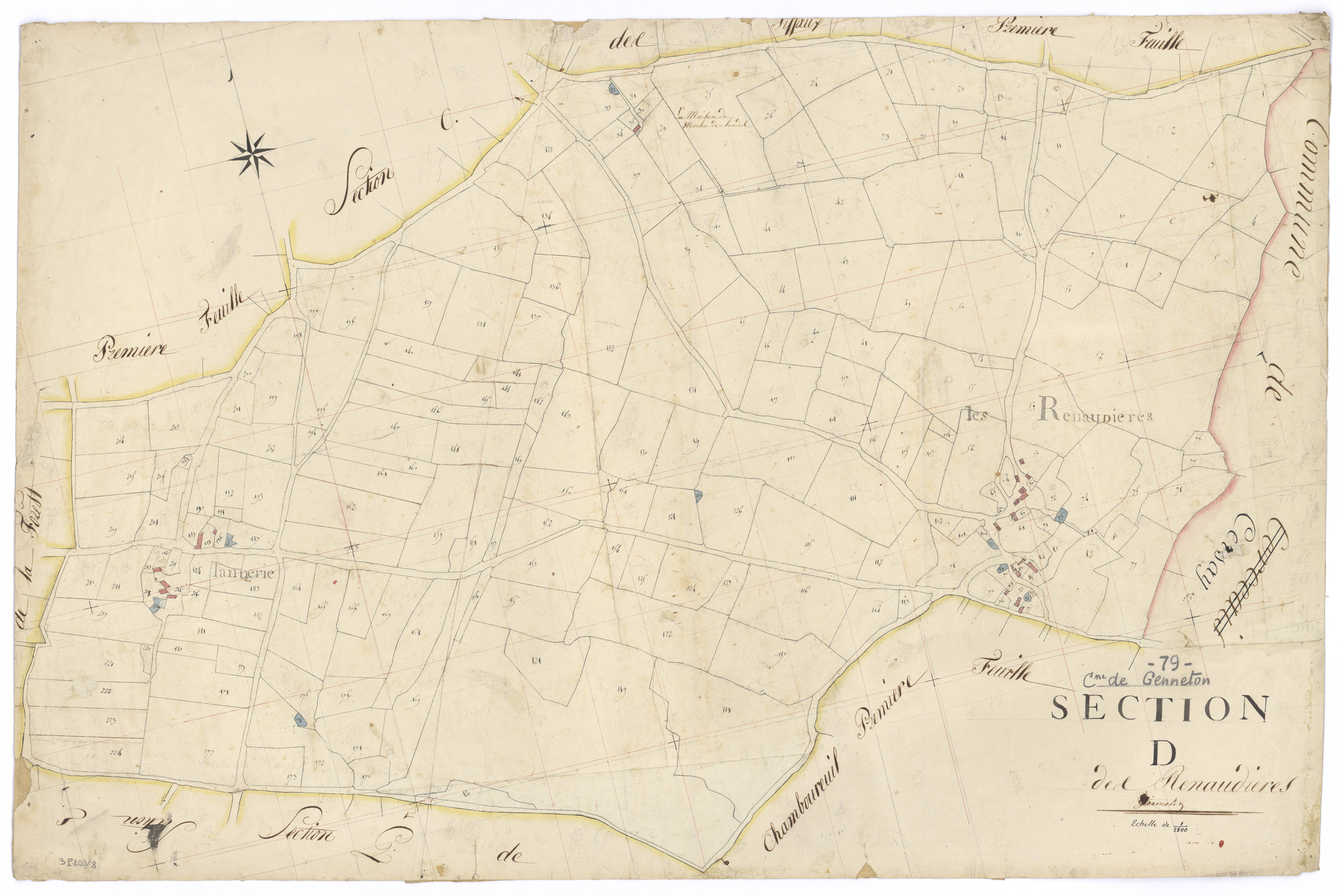 Genneton - FRAD079_CADASTRE_NAPOLEONIEN Section D dite des Renaudières